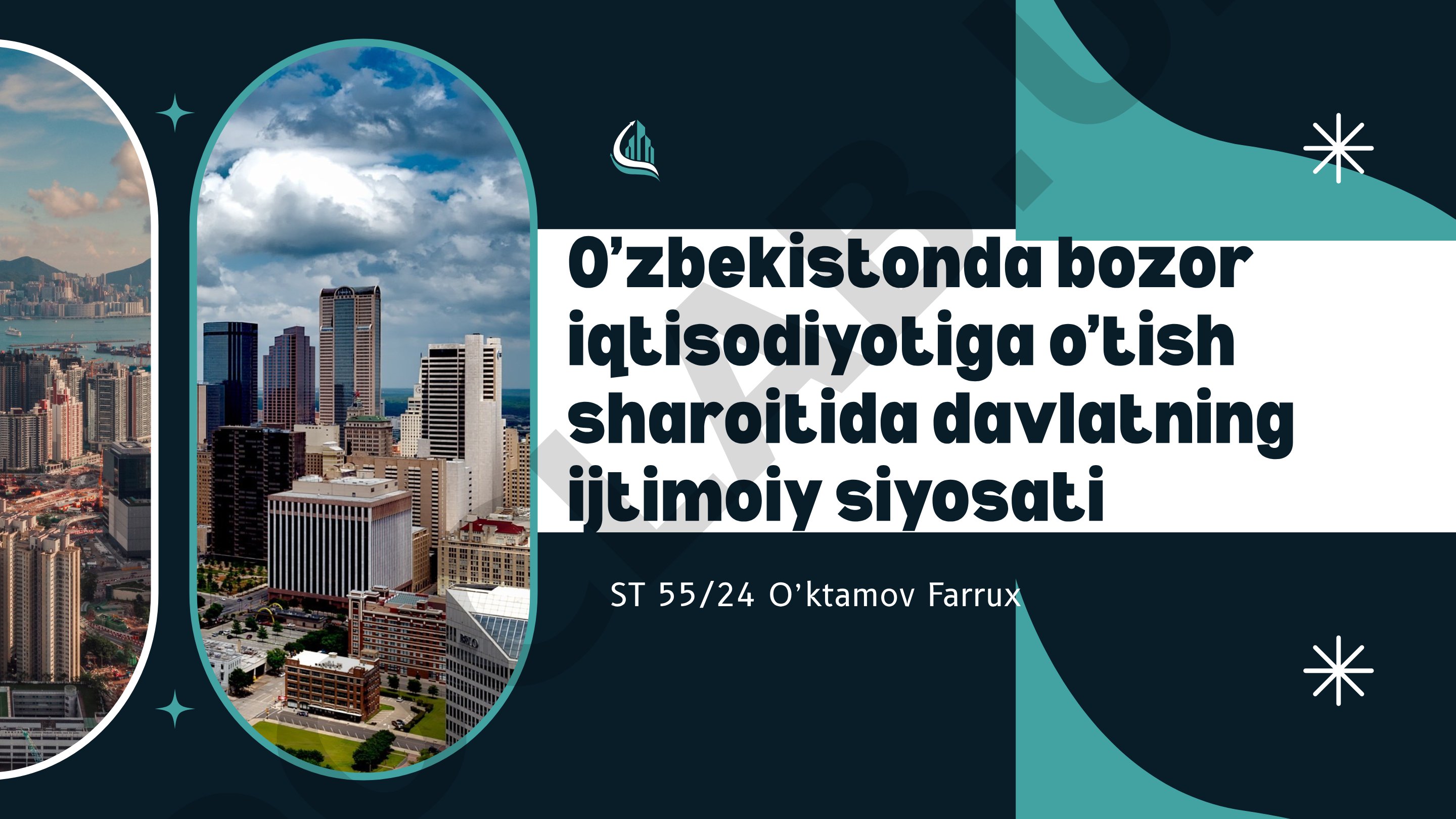 O’zbekistonda bozor iqtisodiyotiga o’tish sharoitida davlatning ijtimoiy siyosati