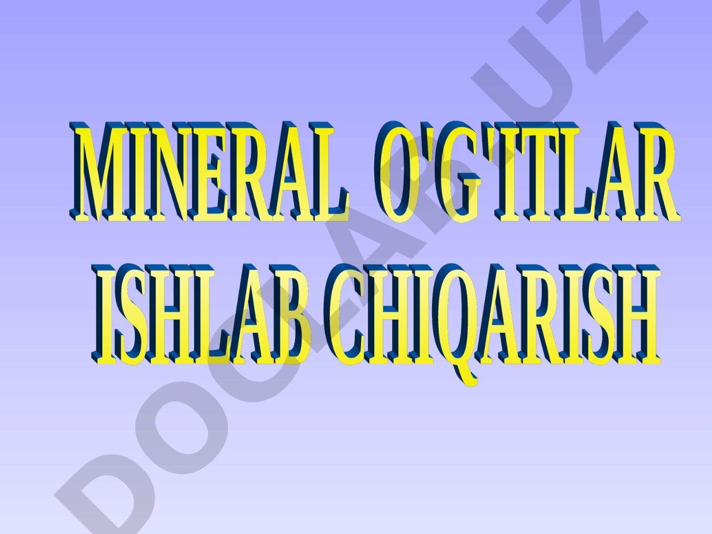 Mineral o'g'itlarning tasnifi va ammiakli selitra ishlab chiqarish