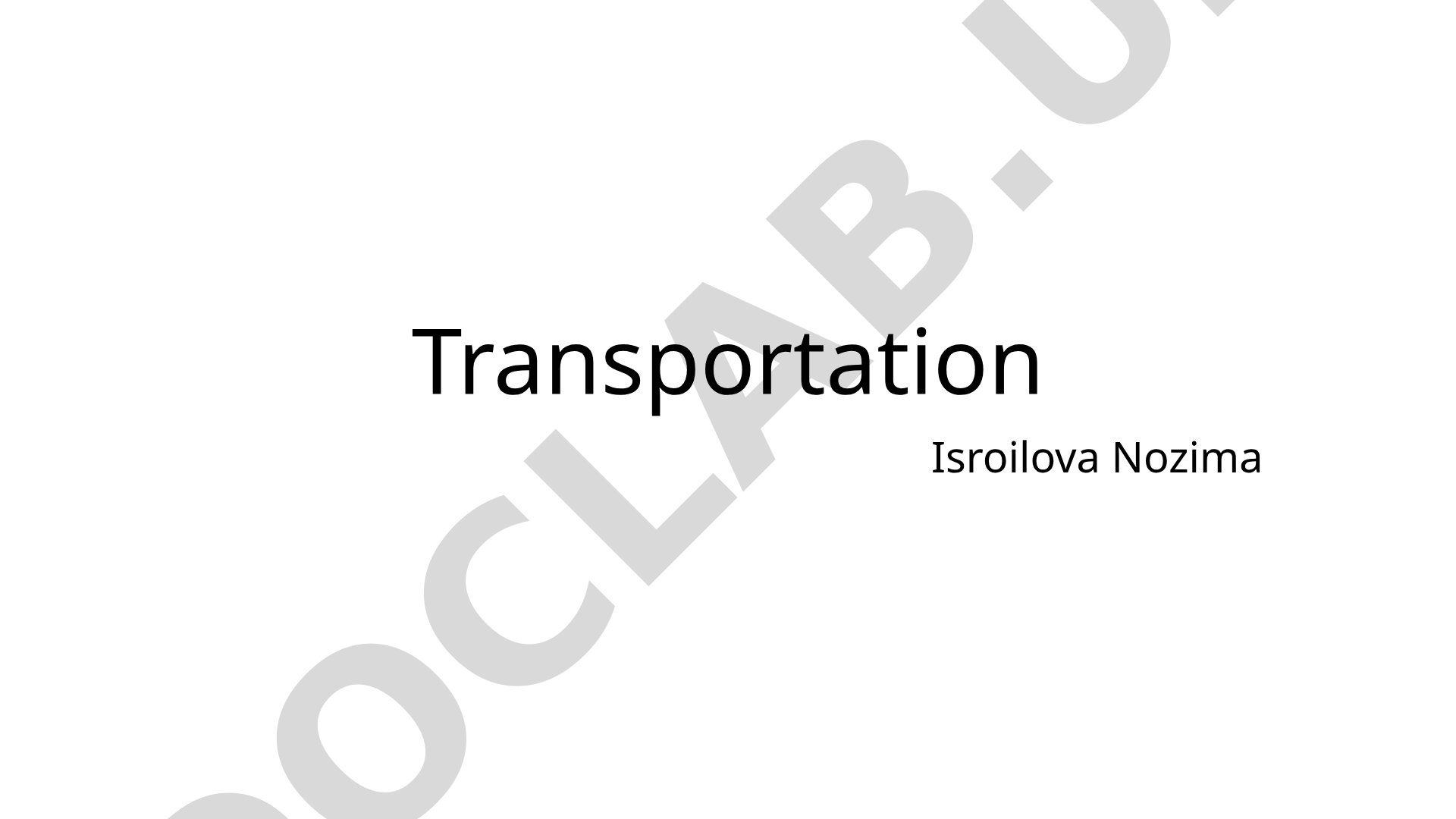 Types and importance of transportation systems