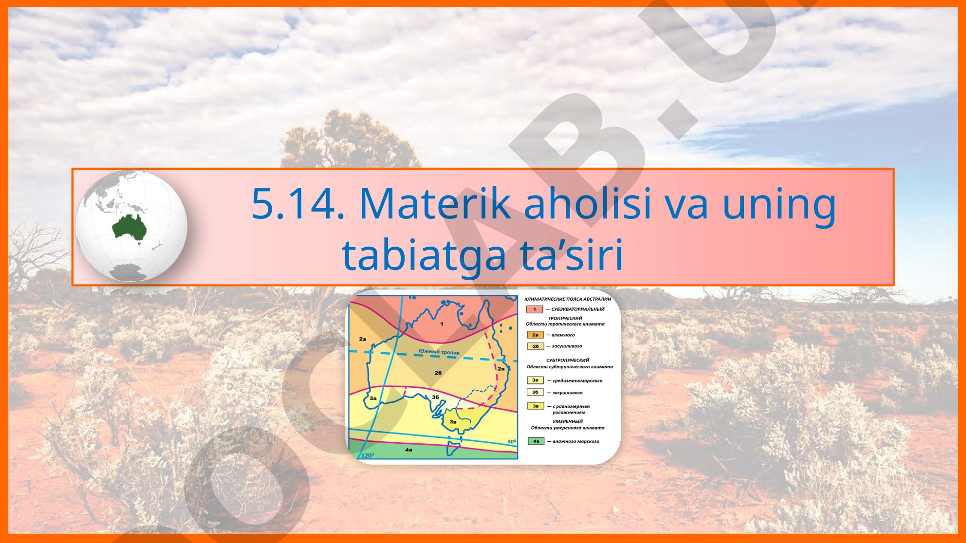 Avstraliya aholisi va uning tabiatga ta'siri