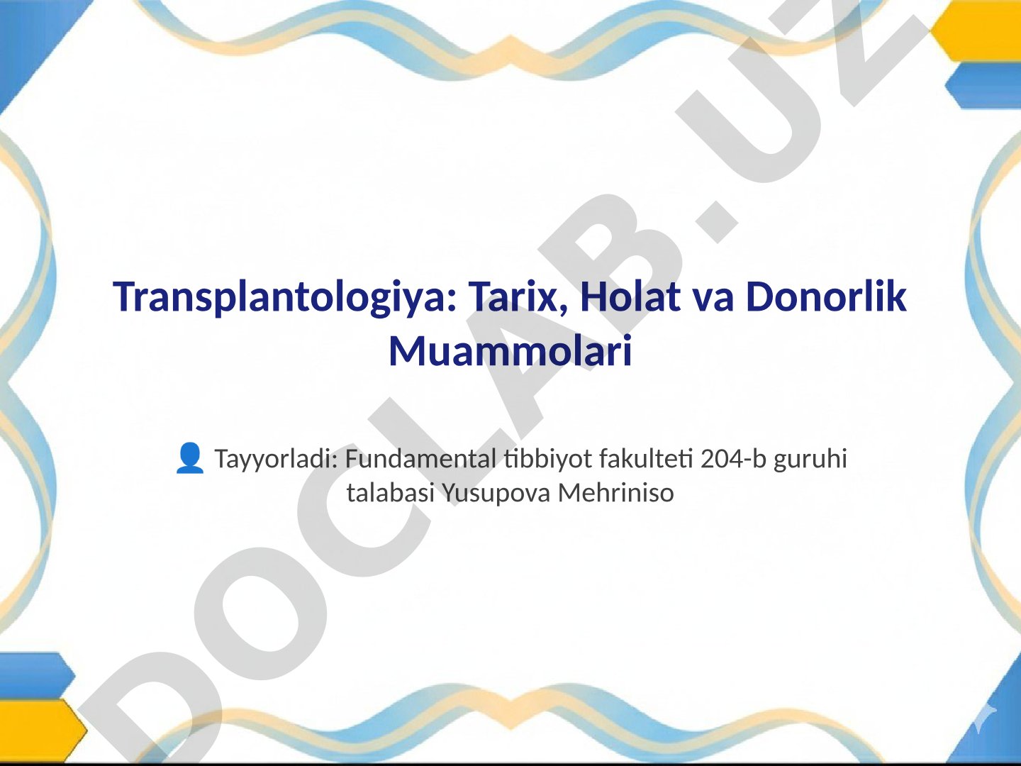 Transplantologiya: Tarix, Holat va Donorlik Muammolari