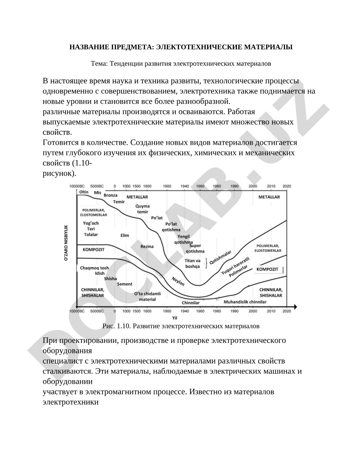Тенденции развития электротехнических материалов