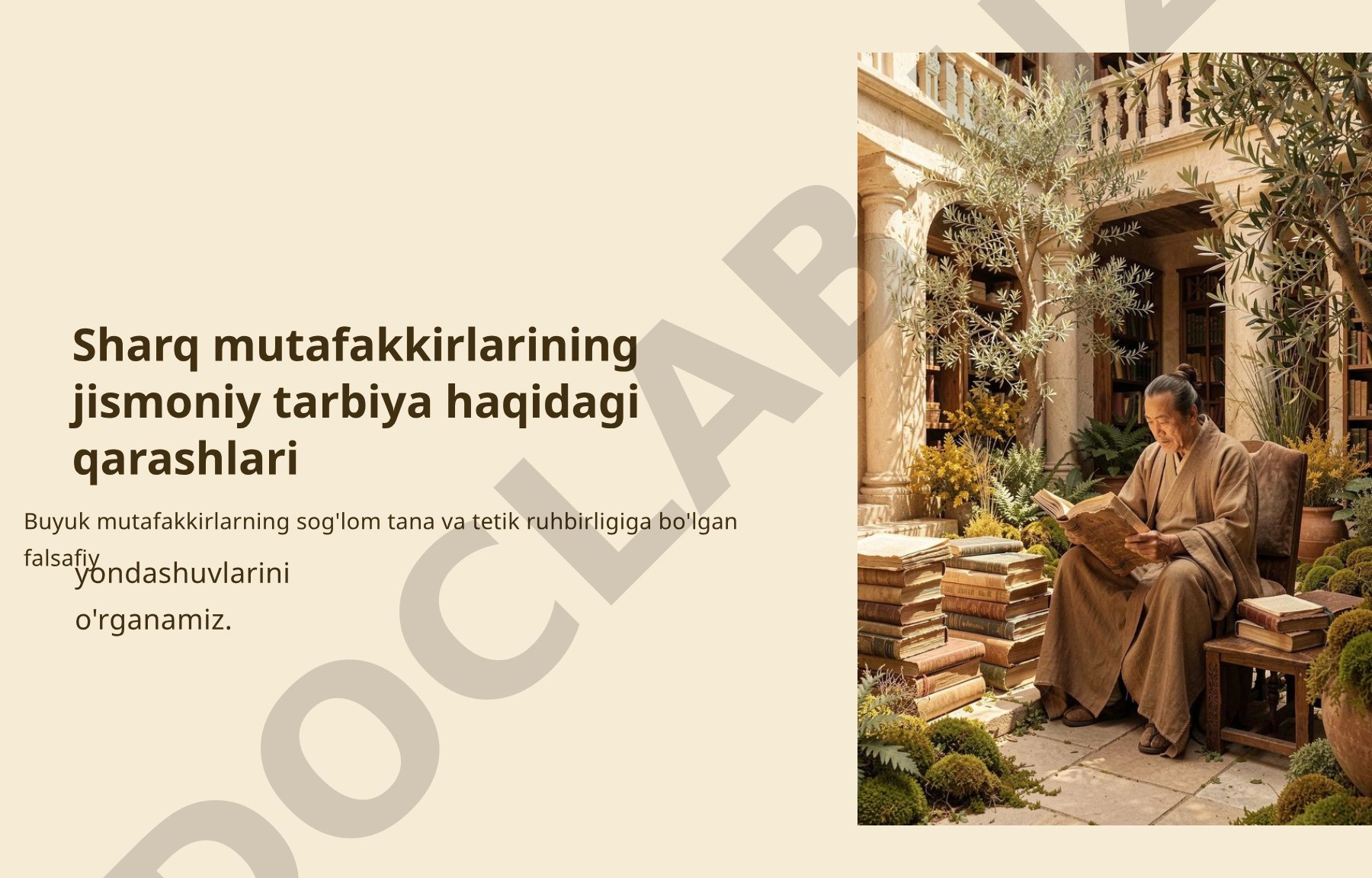 Sharq mutafakkirlarining jismoniy tarbiya haqidagi qarashlari