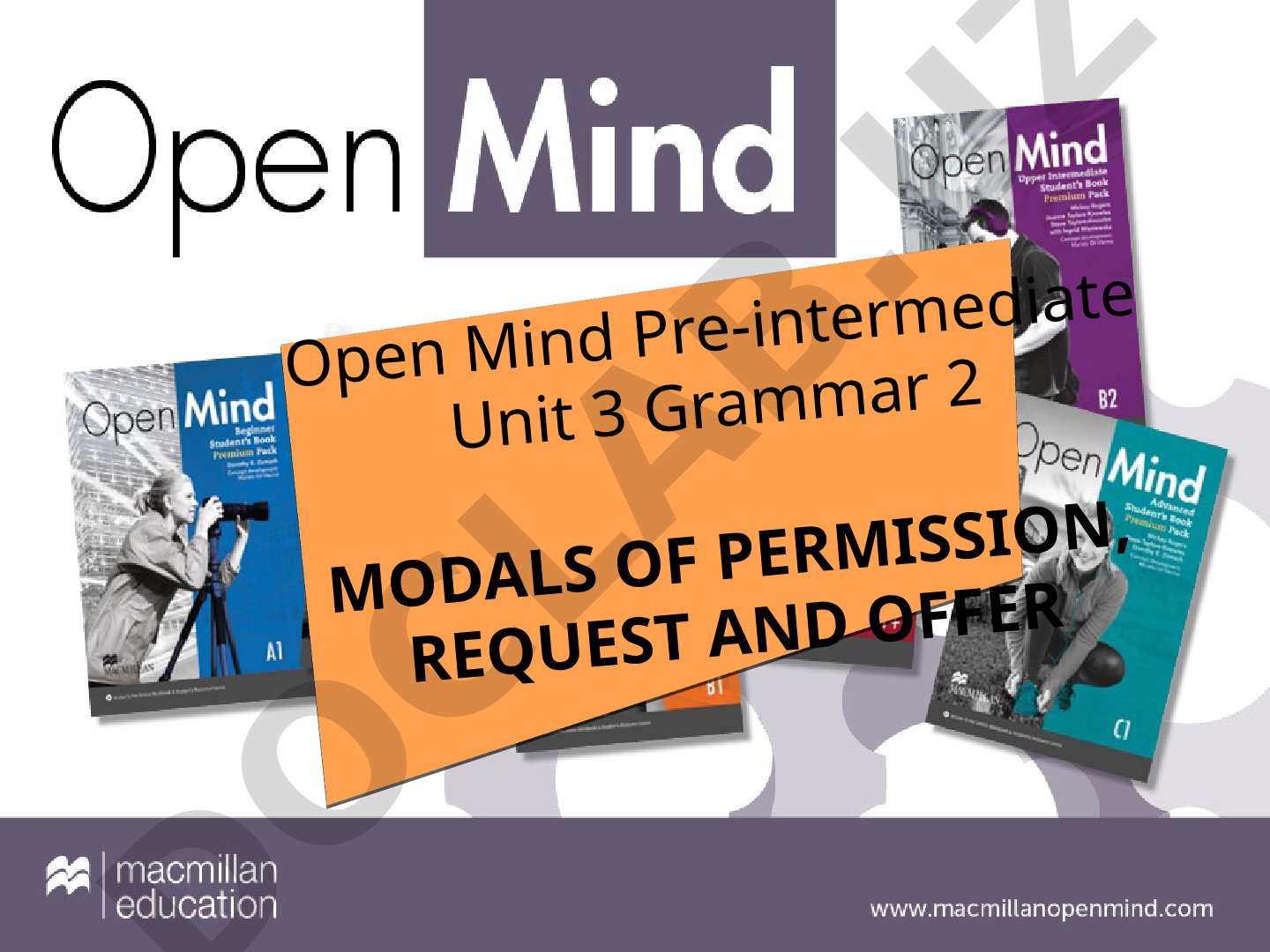 Modals of permission, request and offer