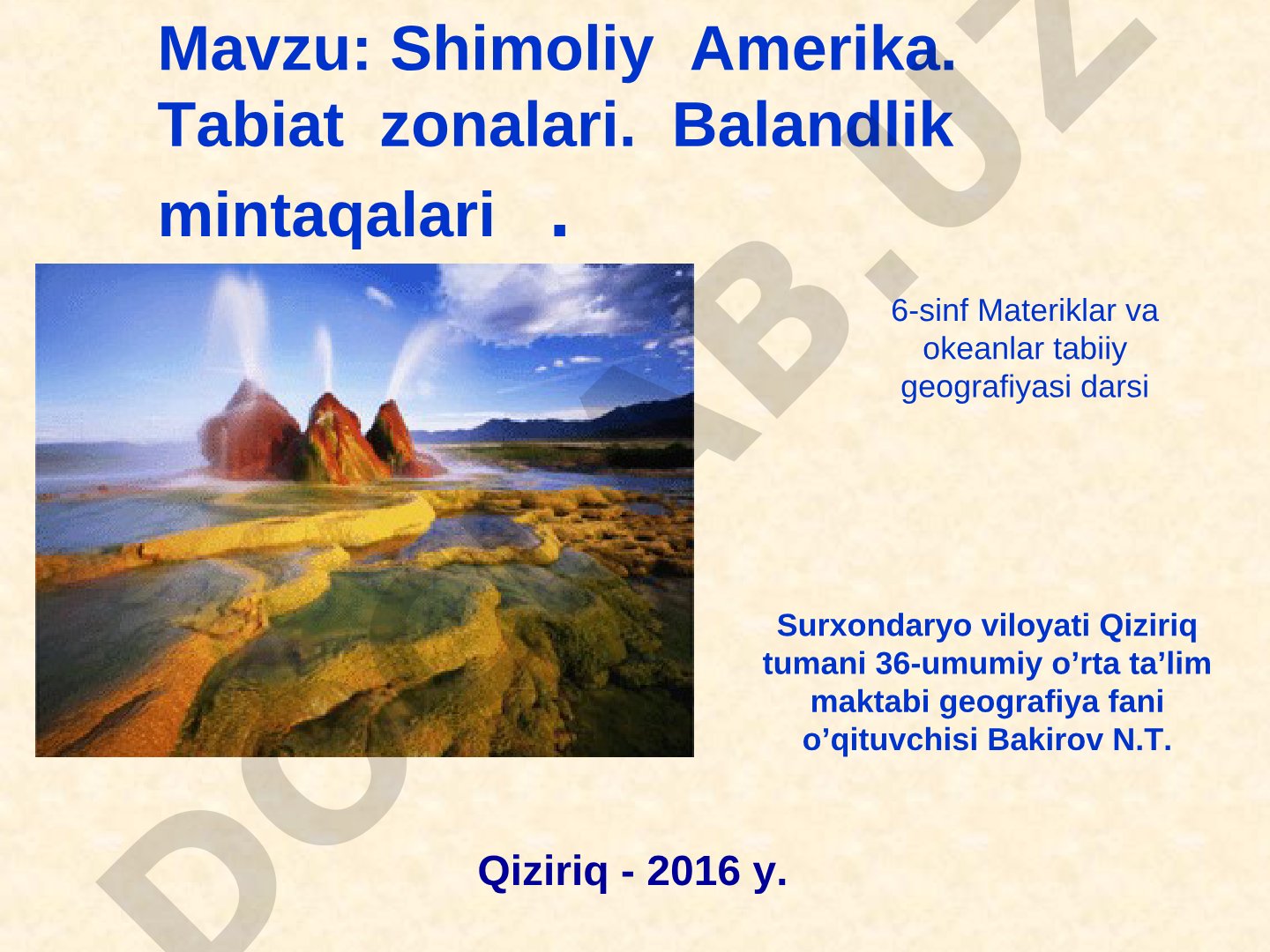 Shimoliy Amerika. Tabiat zonalari. Balandlik mintaqalari