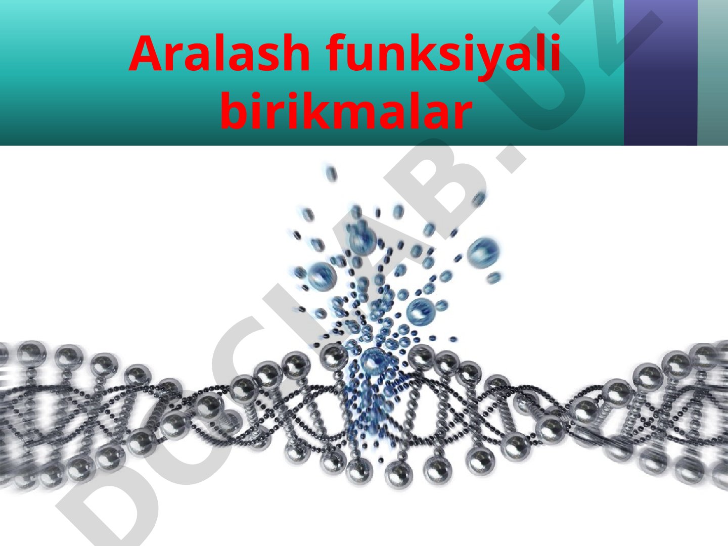 Aralash funksiyali birikmalar va yuqori molekular birikmalar