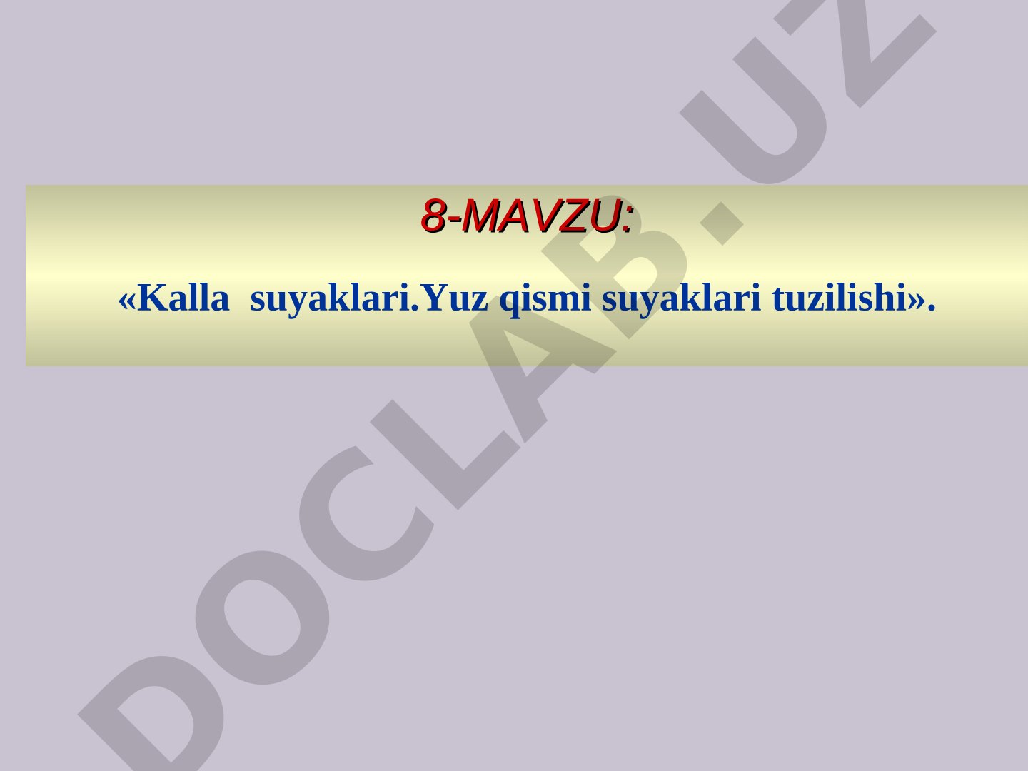 Kalla suyaklari. Yuz qismi suyaklari tuzilishi