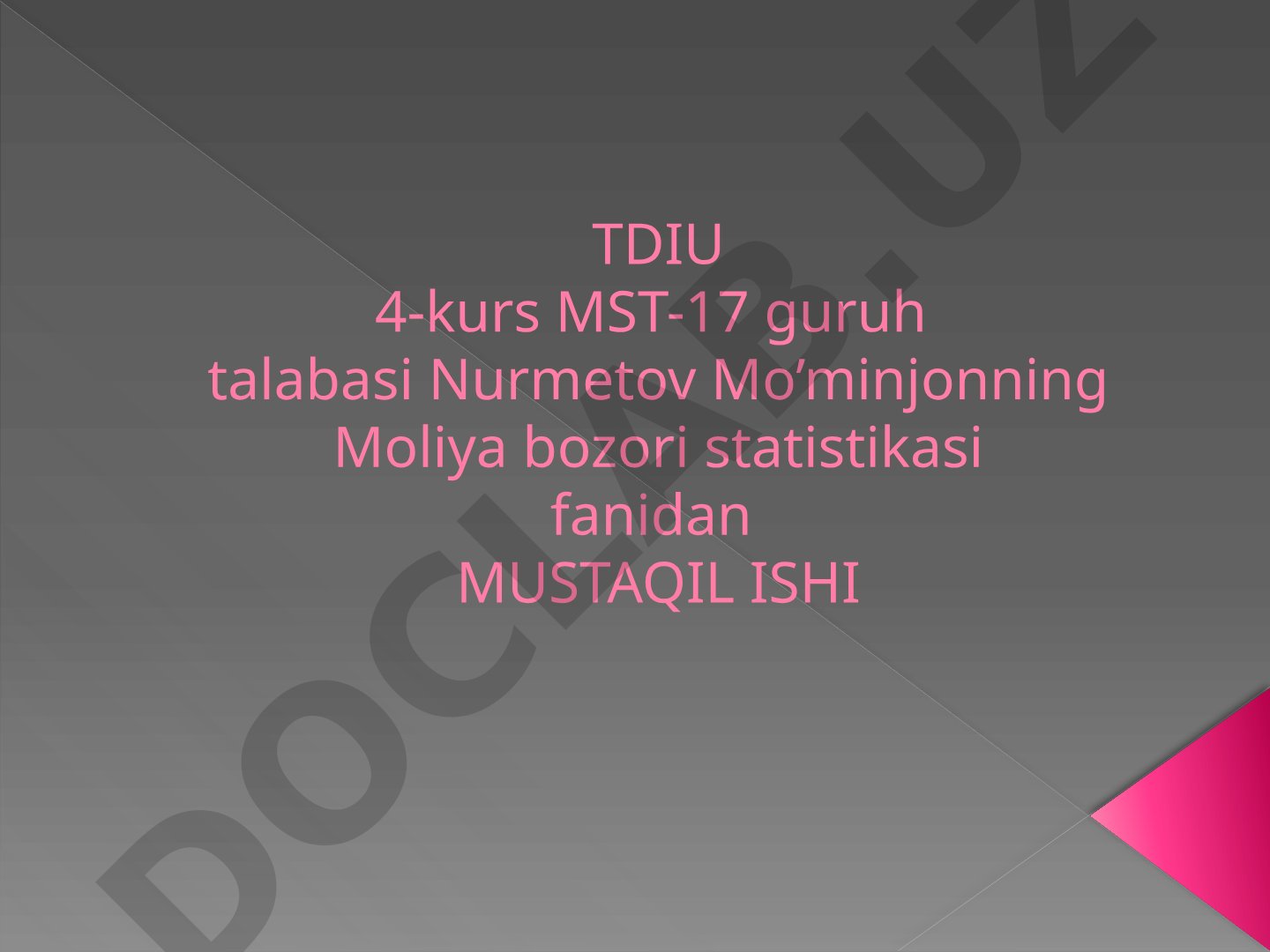 Banklar faoliyatini statistik o‘rganishning maqsadi va vazifalari