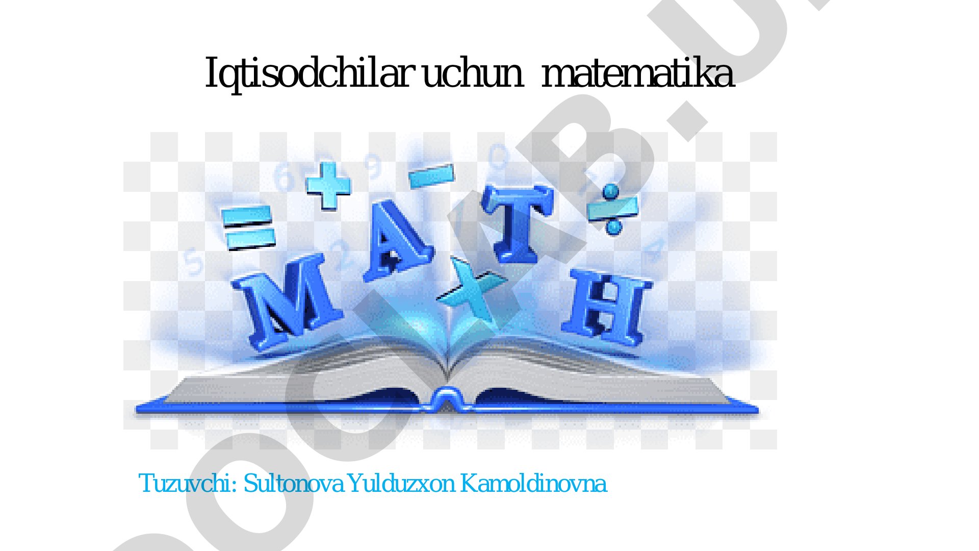 Funktsiya va grafiklarning iqtisodiyotda qo‘llanishi