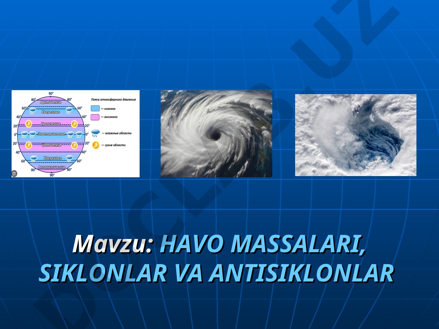 Havo massalari, siklonlar va antisiklonlar