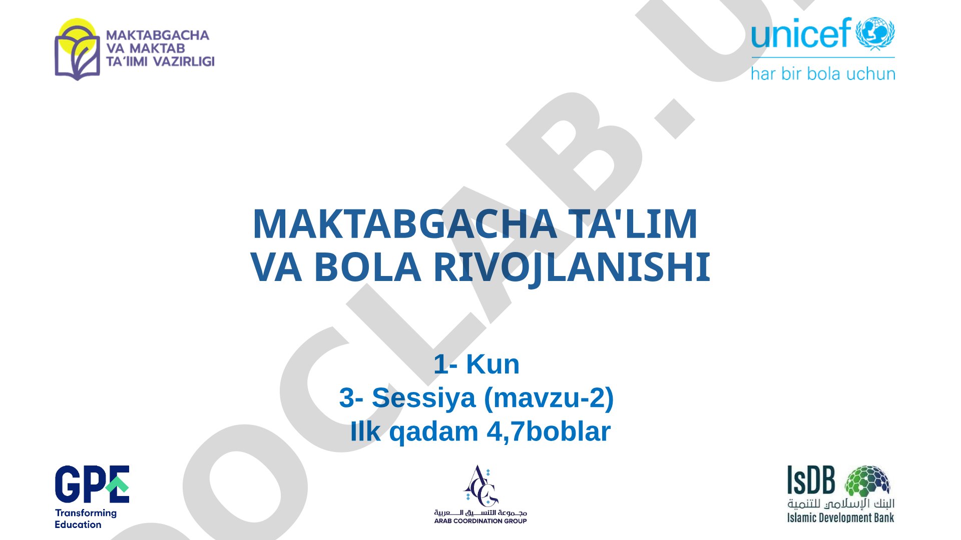 Maktabgacha ta'lim va bola rivojlanishi