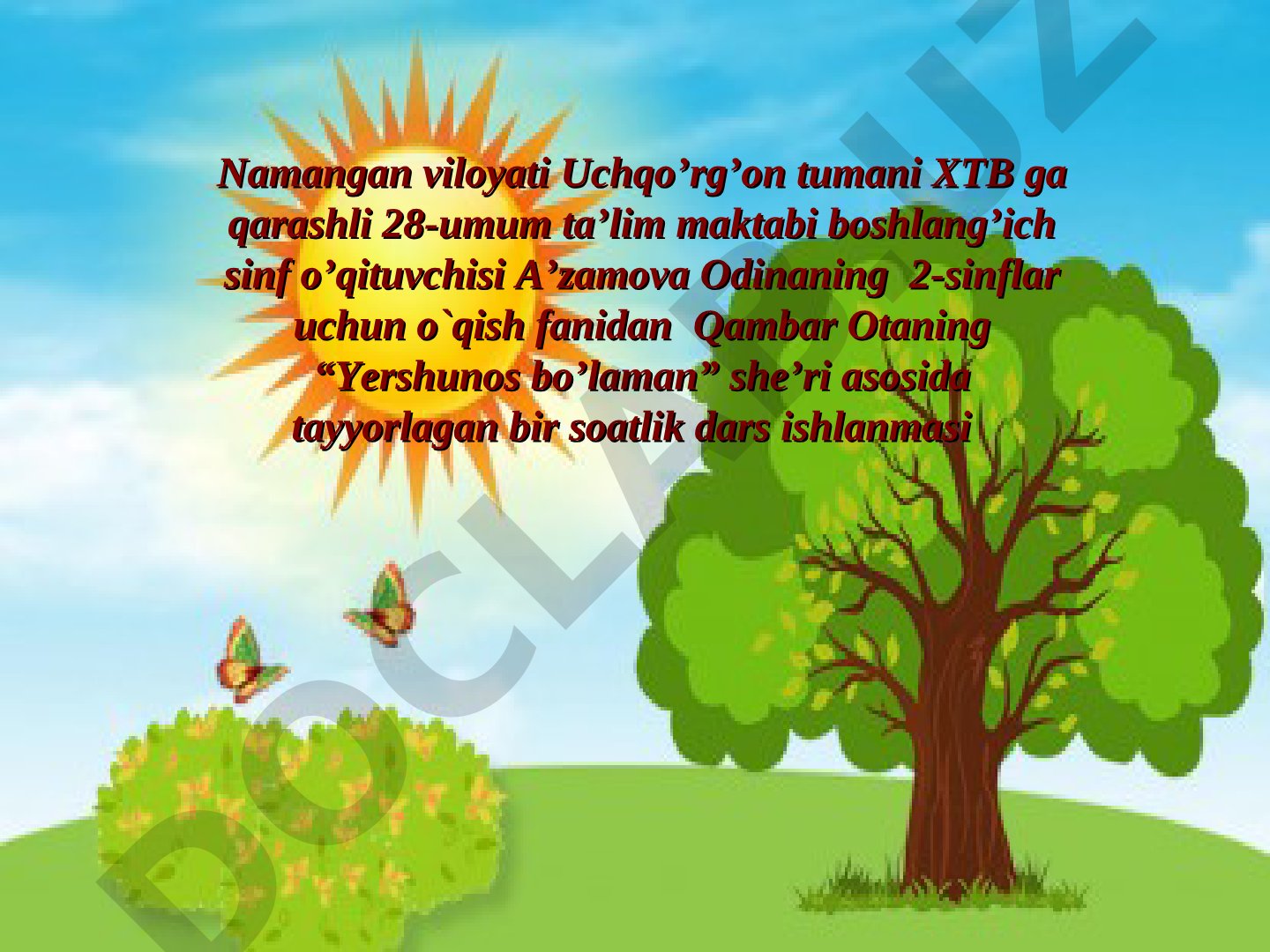 Yershunos bo'laman Qambar Ota