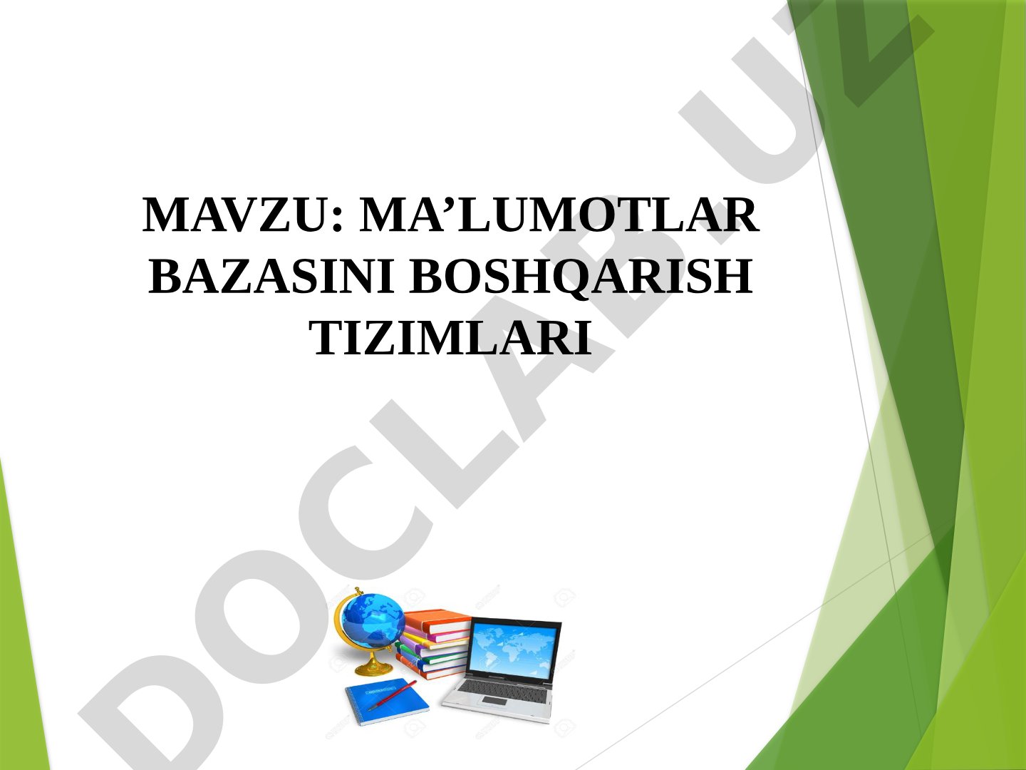 Ma'lumotlar bazasini boshqarish tizimlari