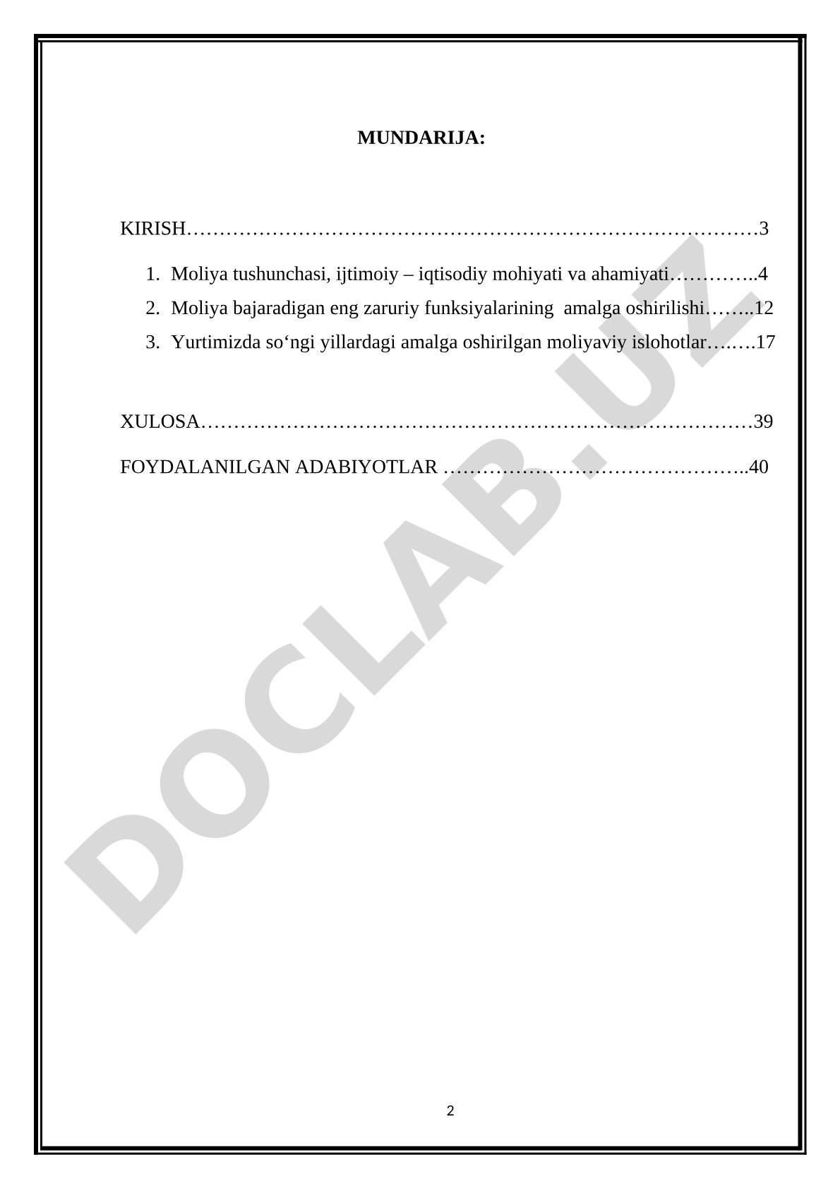 Moliya-iqtisodiy kategoriya sifatida