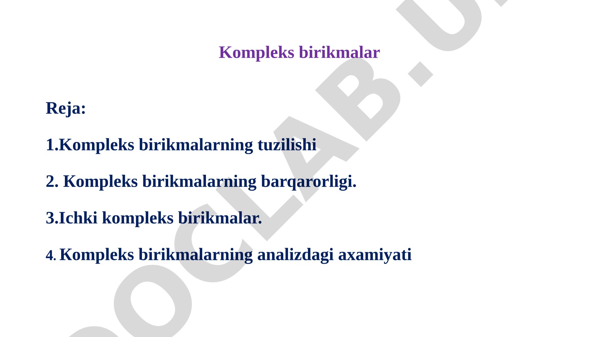 Kompleks birikmalar