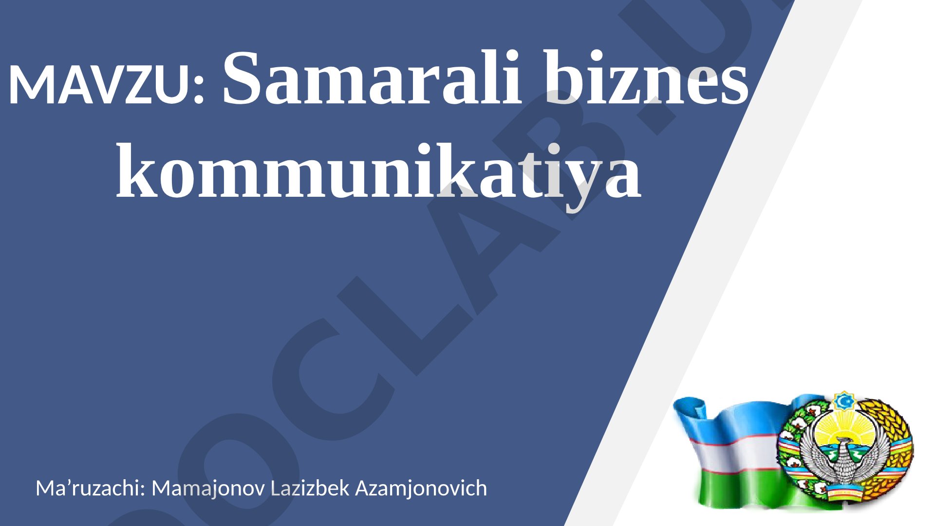 Ma'ruza rejasi, kommunikatsiya turlari va ahamiyati haqida taqdimot