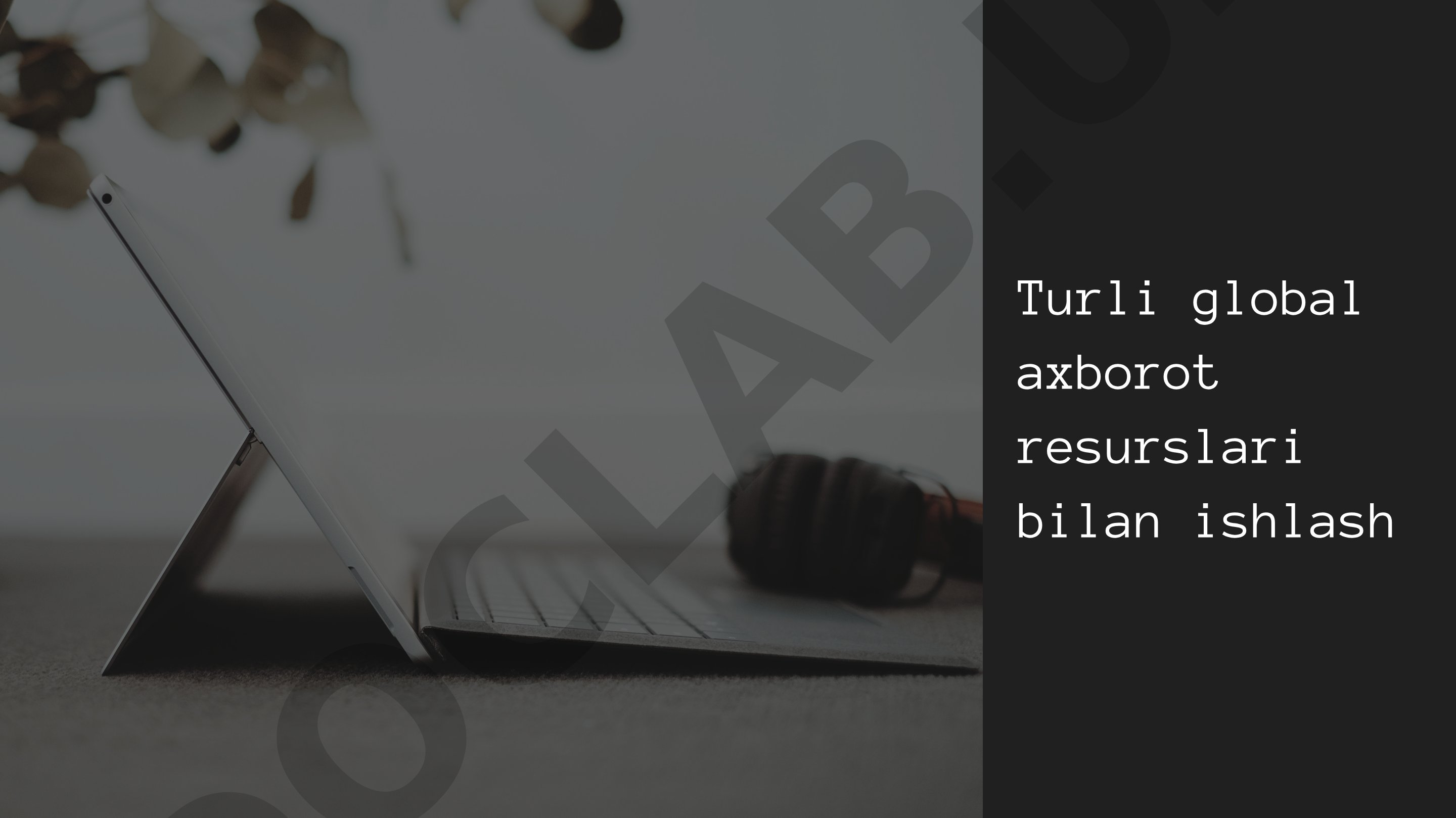 Turli global axborot resurslari bilan ishlash