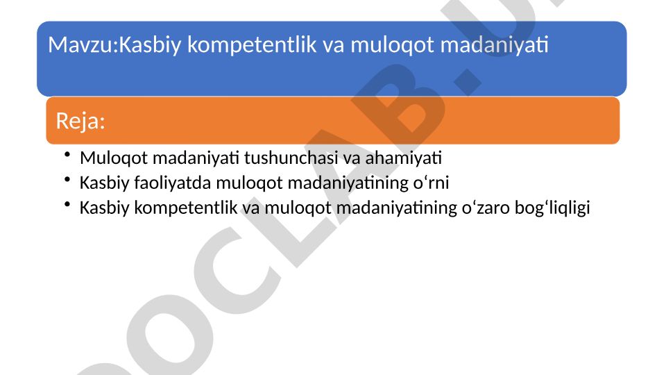 Kasbiy kompetentlik va muloqot madaniyati
