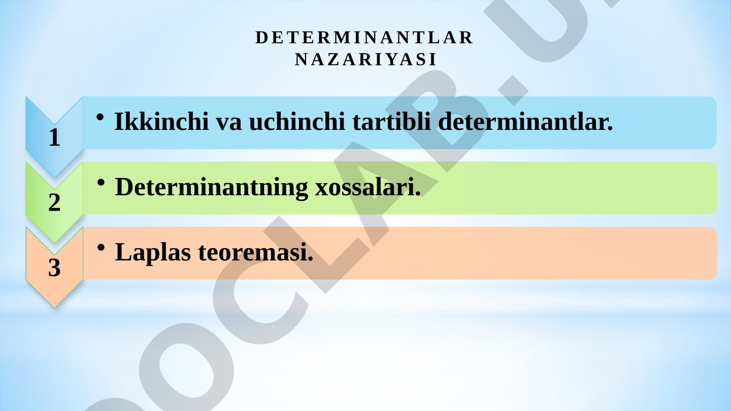 Determinantlar nazariyasi