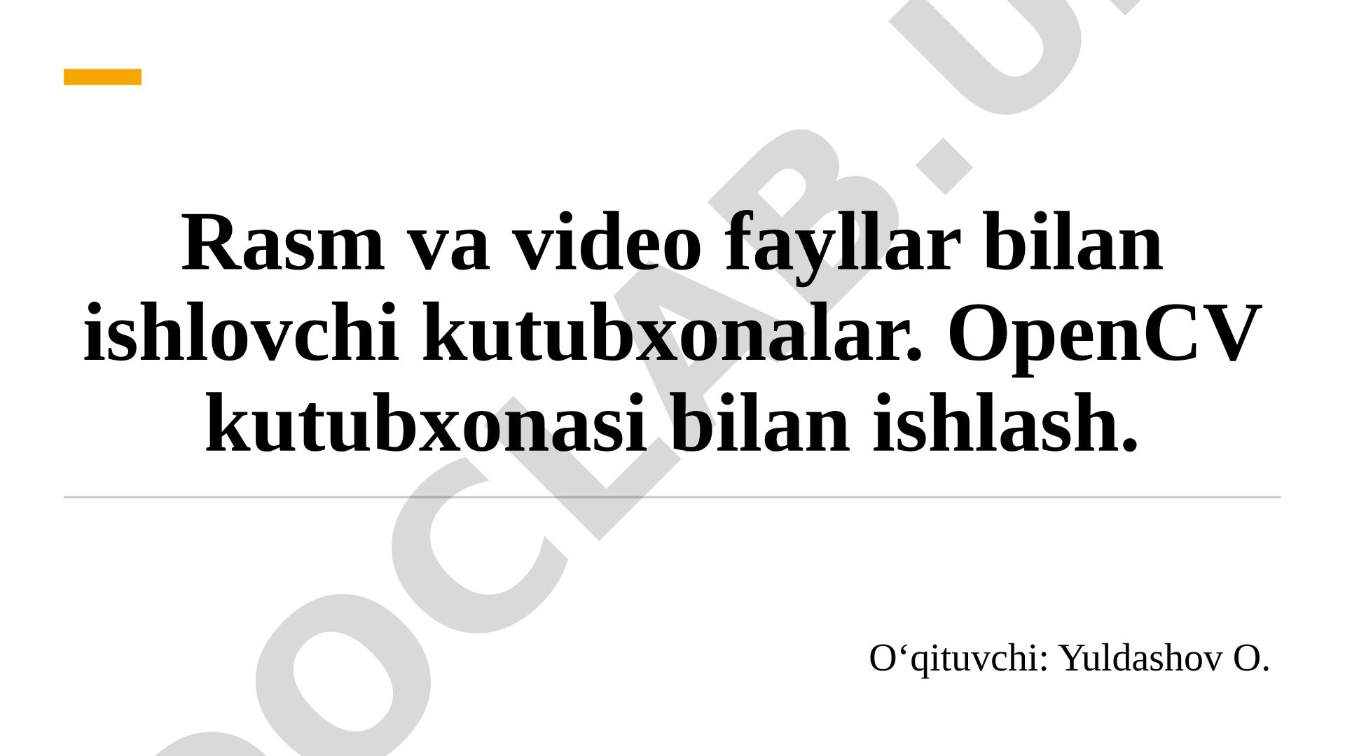 Rasm va video fayllar bilan ishlovchi Python kutubxonalari
