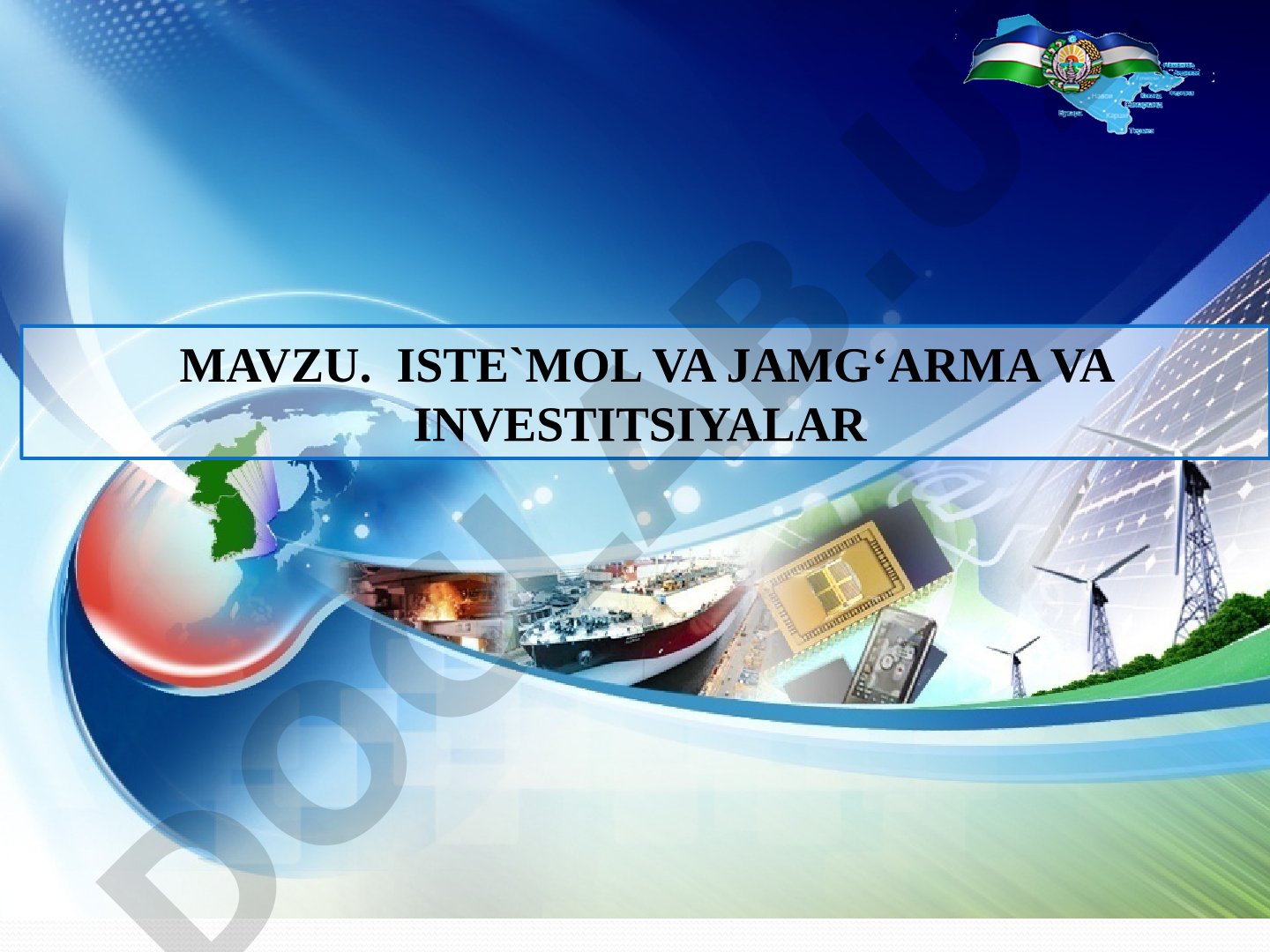 Iste'mol va jamg'arma hamda investitsiyalar