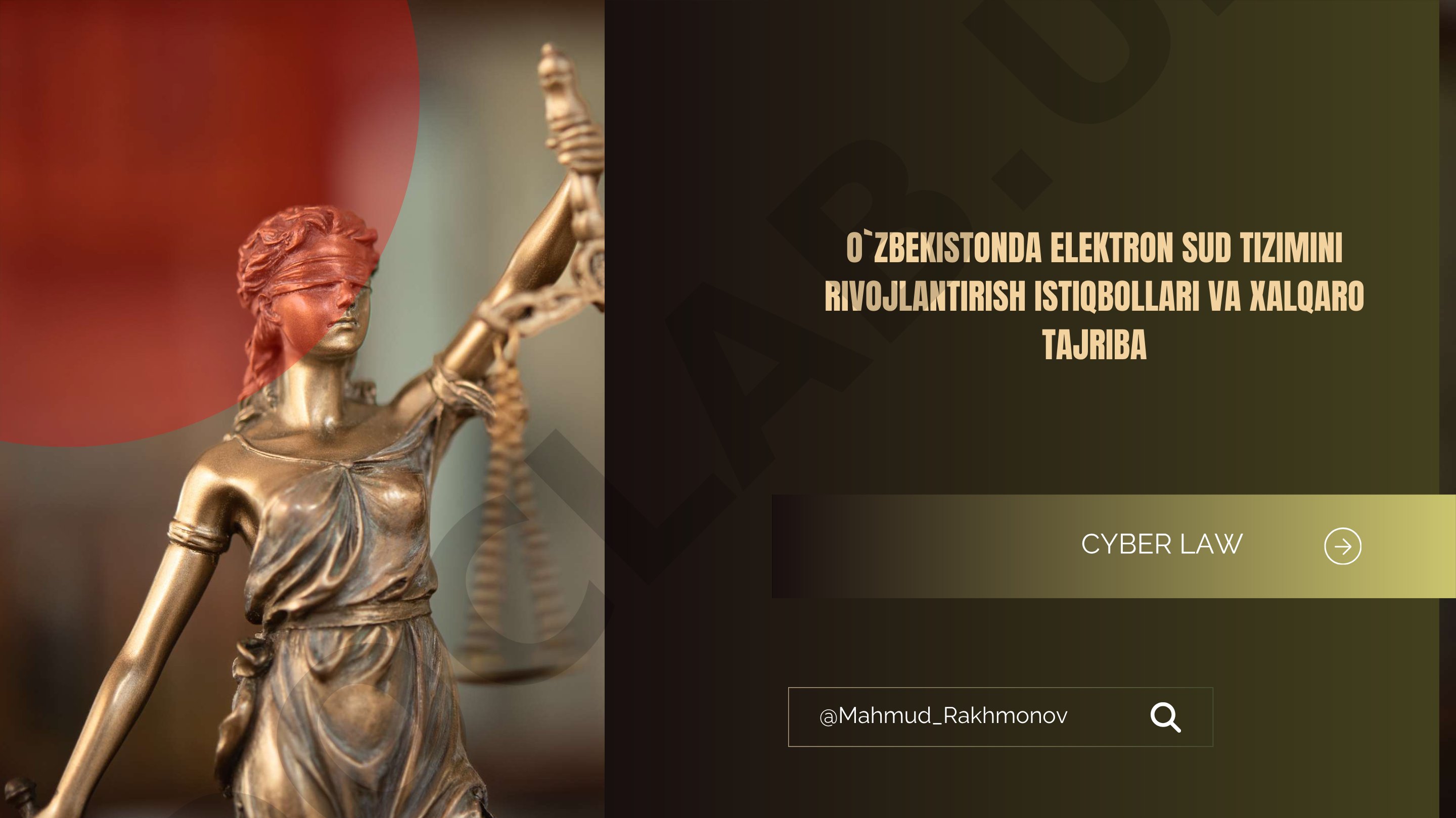 O`zbekistonda elektron sud tizimini rivojlantirish istiqbollari va xalqaro tajriba