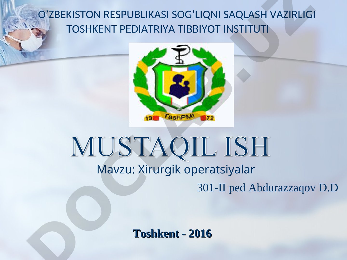Xirurgik operatsiyalar