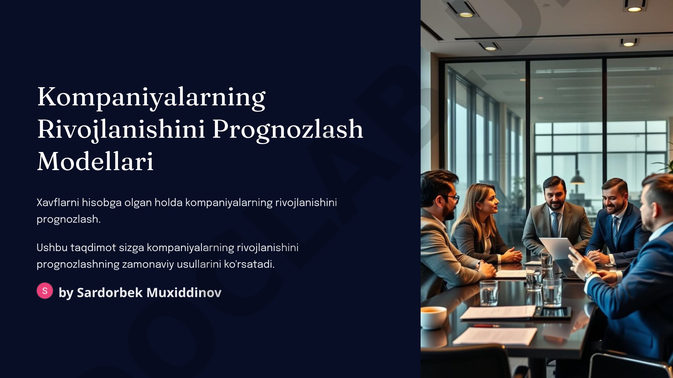 Kompaniyalarning Rivojlanishini Prognozlash Modellari