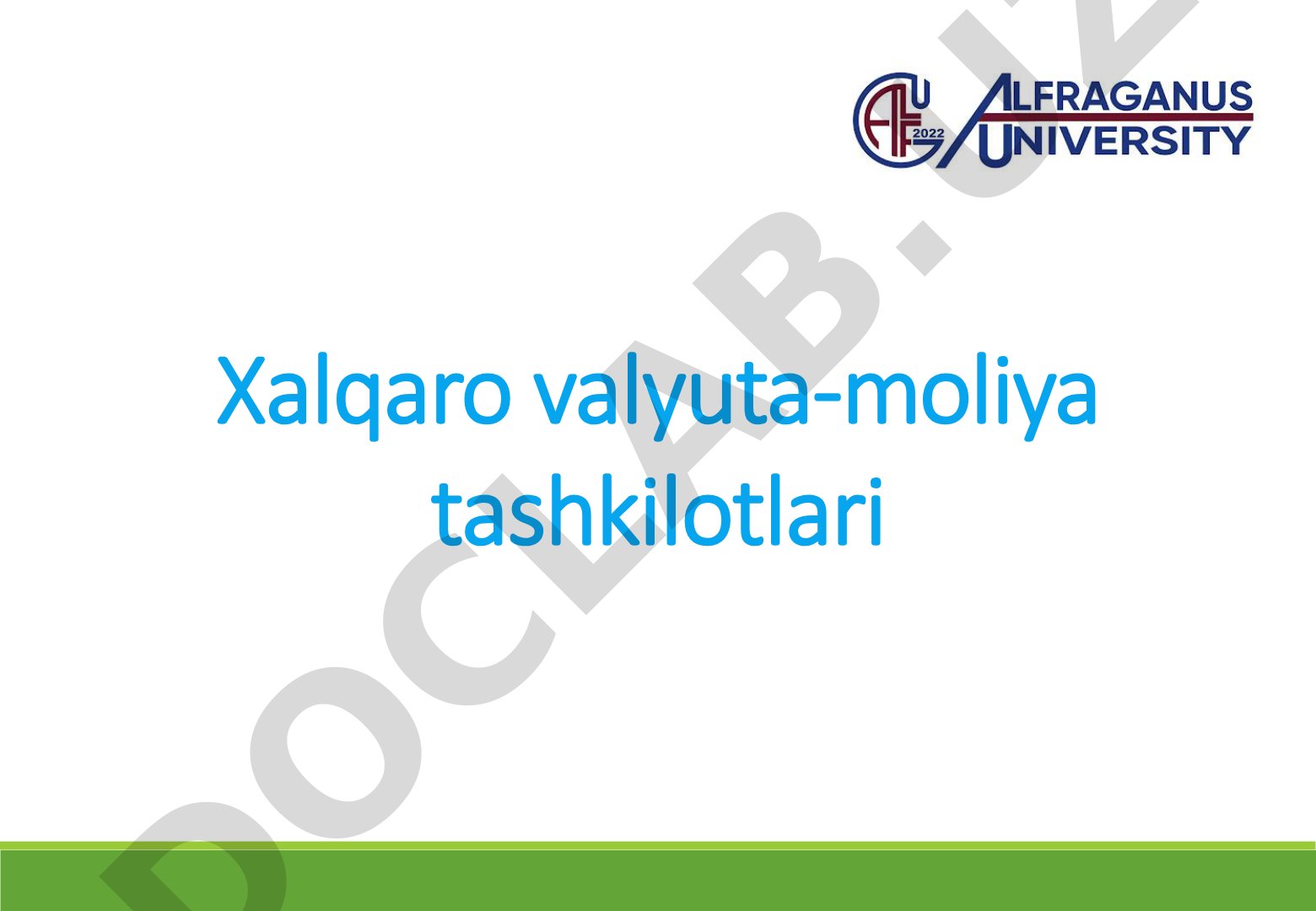 Xalqaro valyuta-moliya tashkilotlari