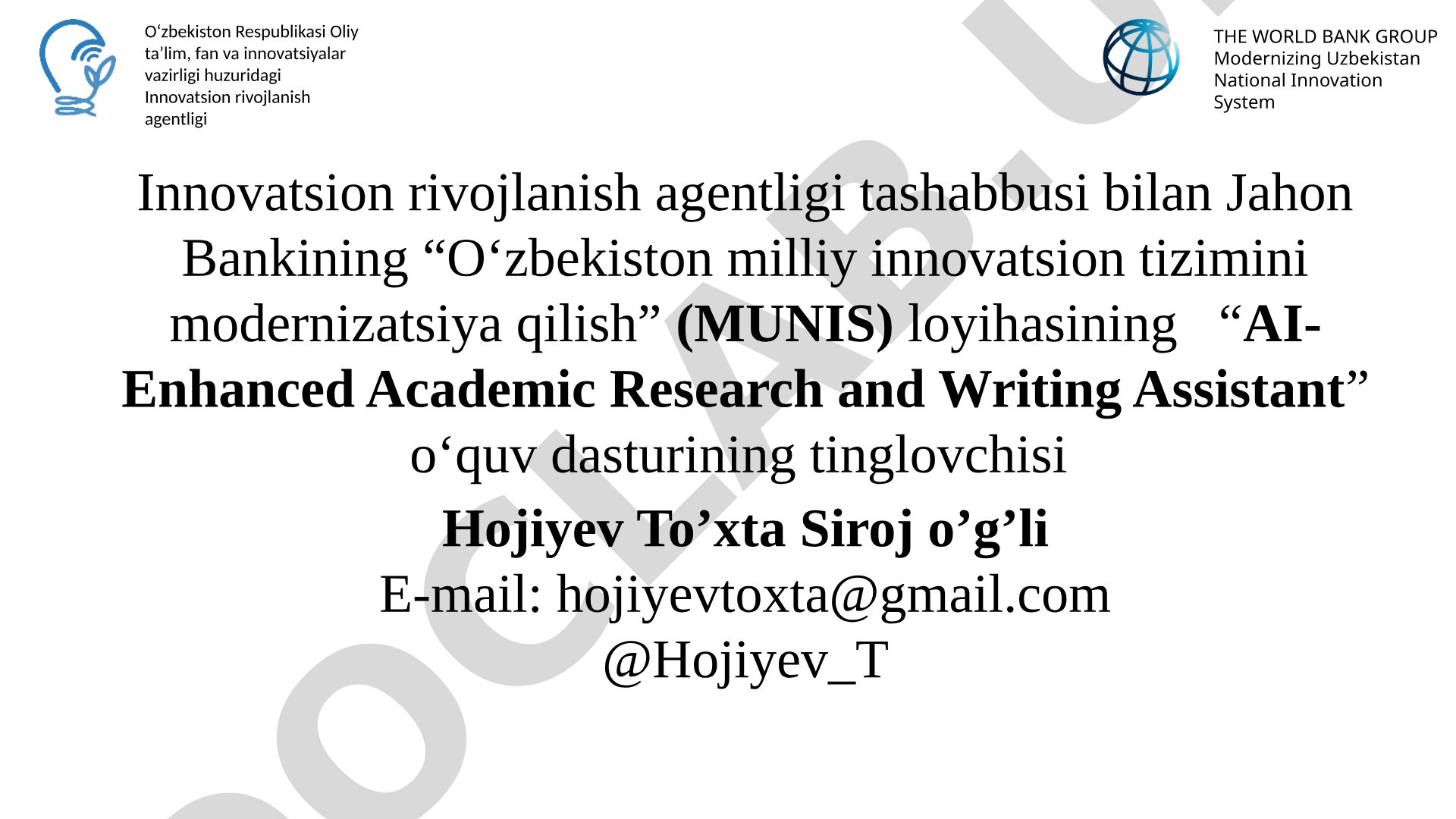 Akademik yozuv sifatini oshirishda sun’iy intellekt vositalaridan foydalanish