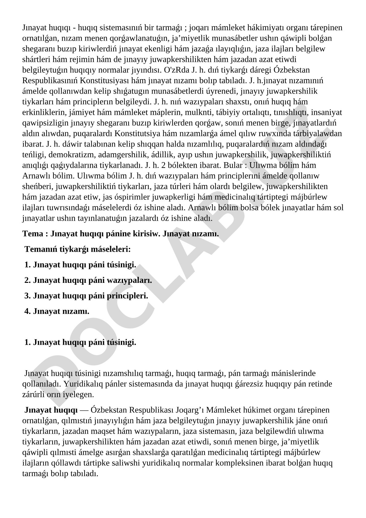 Jınayat huqıqı