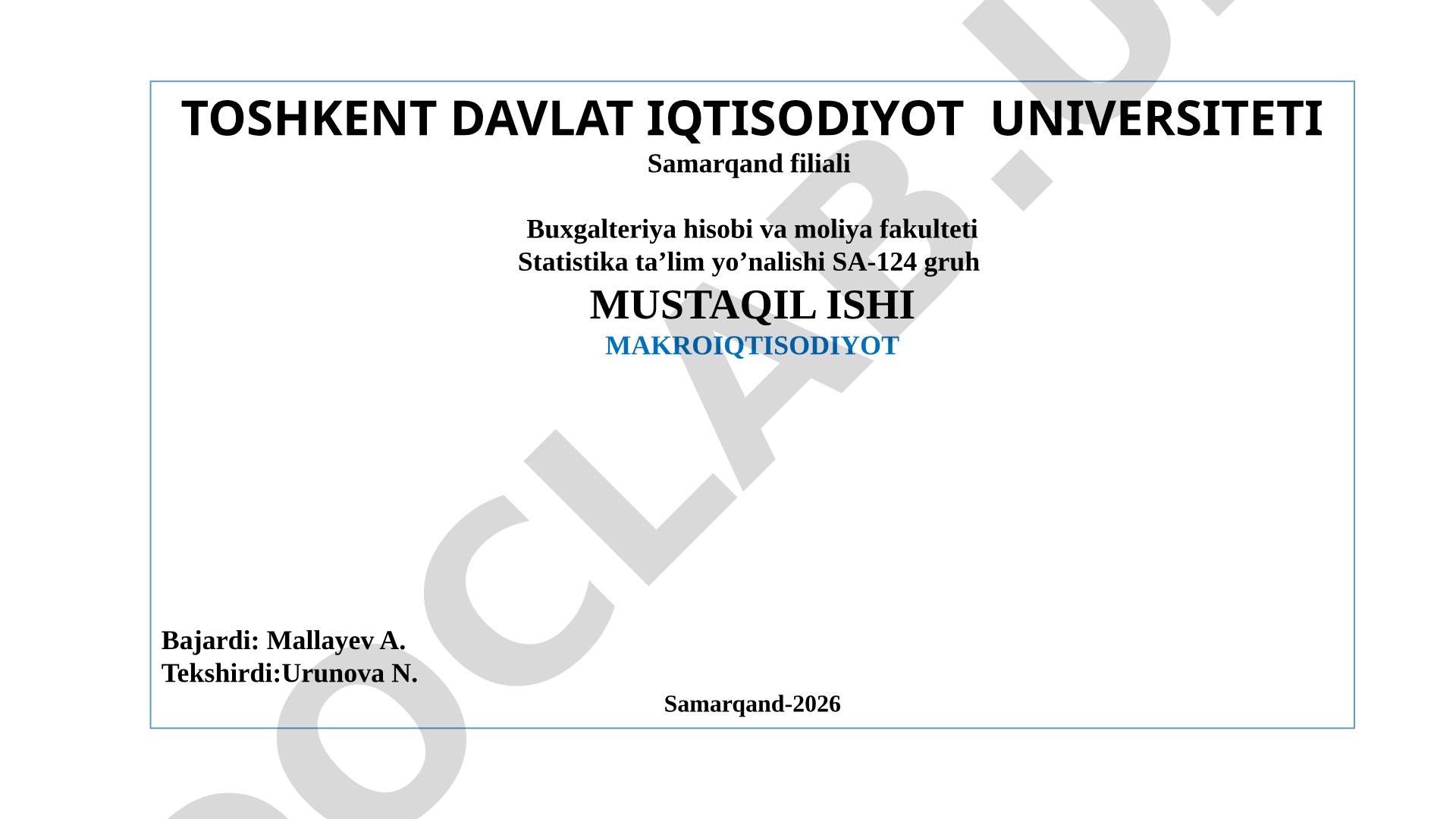 Davlat budjeti tarkibi va uni takomillashtirish yo‘llari