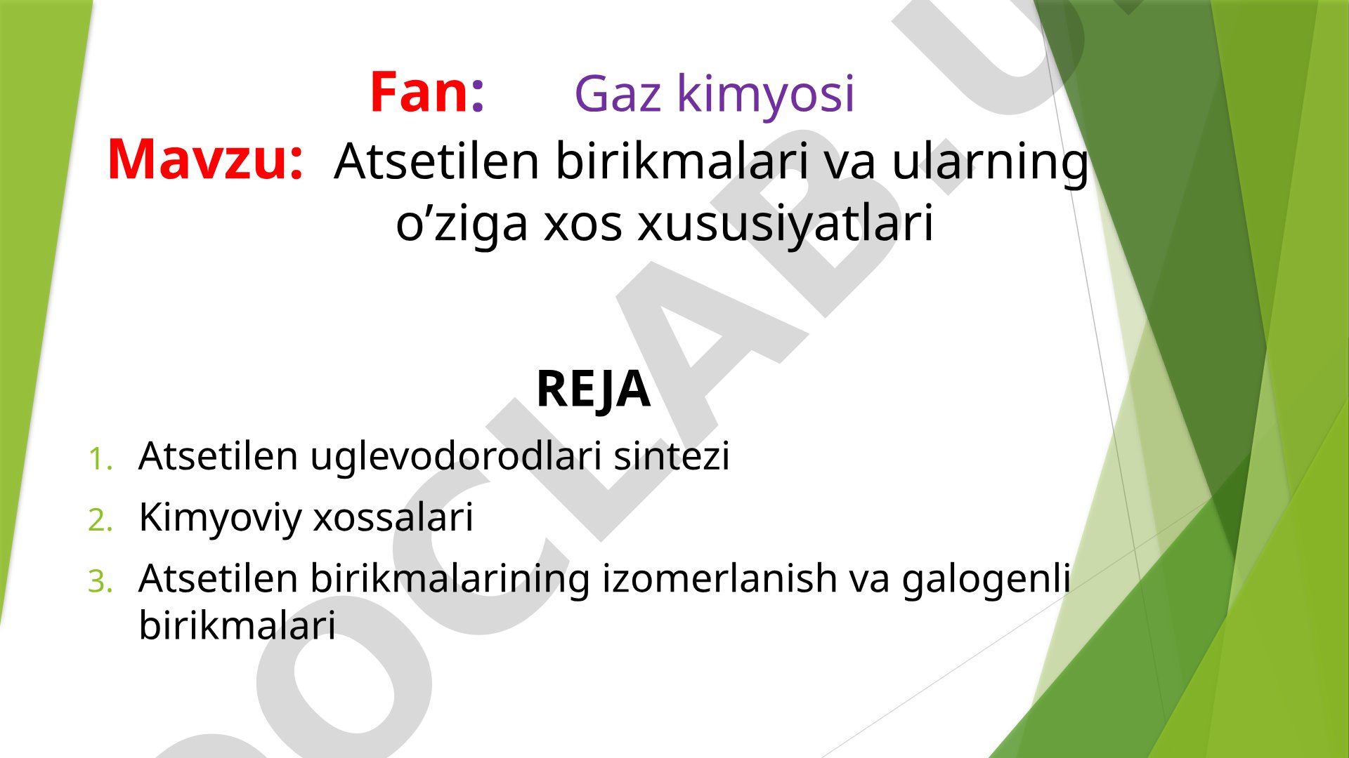 Atsetilen birikmalari va ularning o'ziga xos xususiyatlari