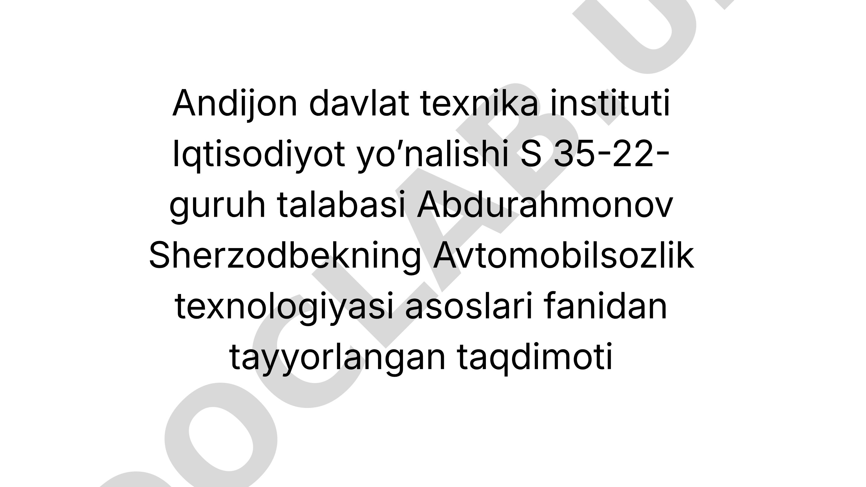 Avtomobilsozlikda ishlab chiqarishni tashkil etishga ta'sir etuvchi omillar