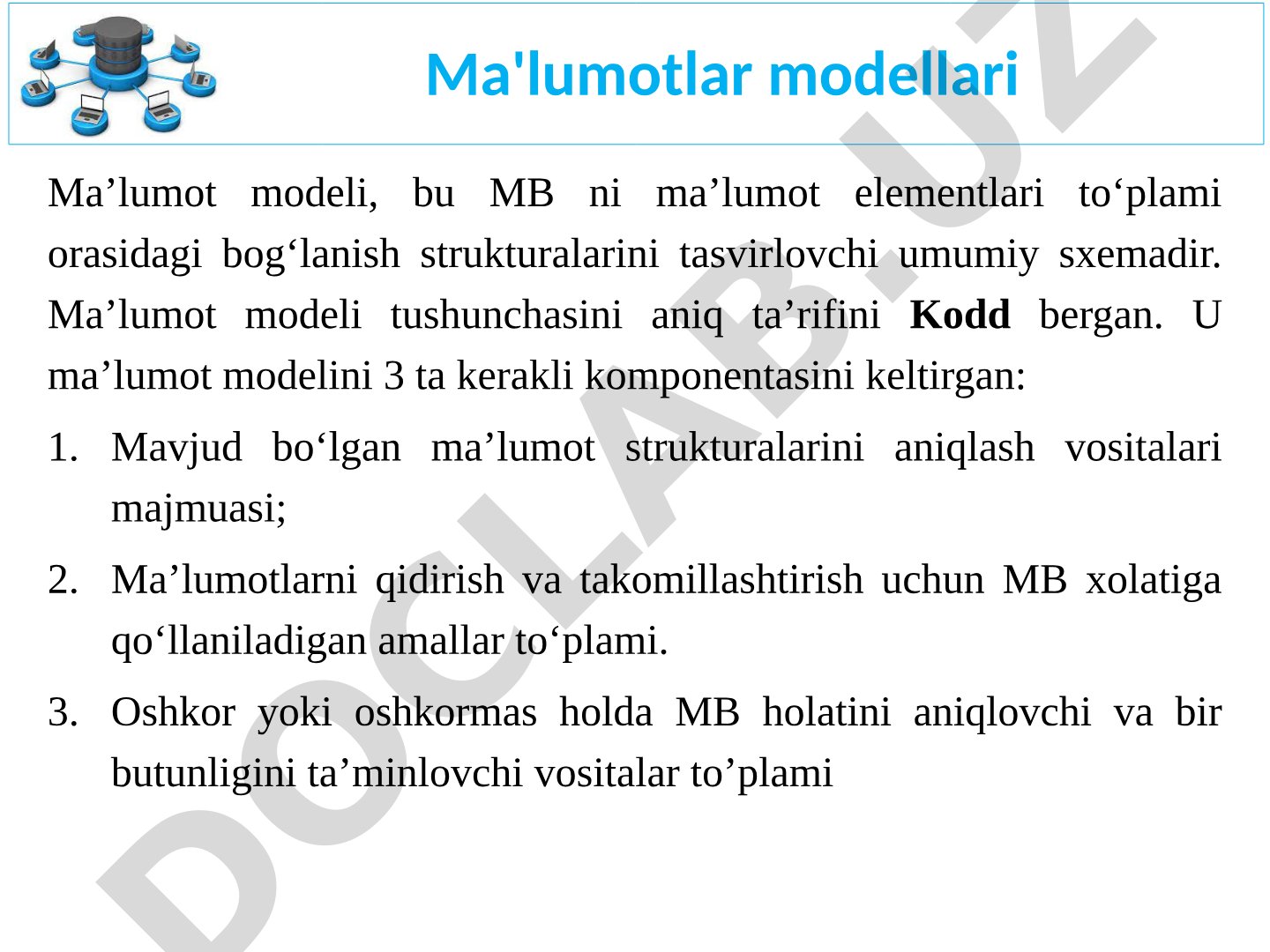 Ma'lumotlar modellari