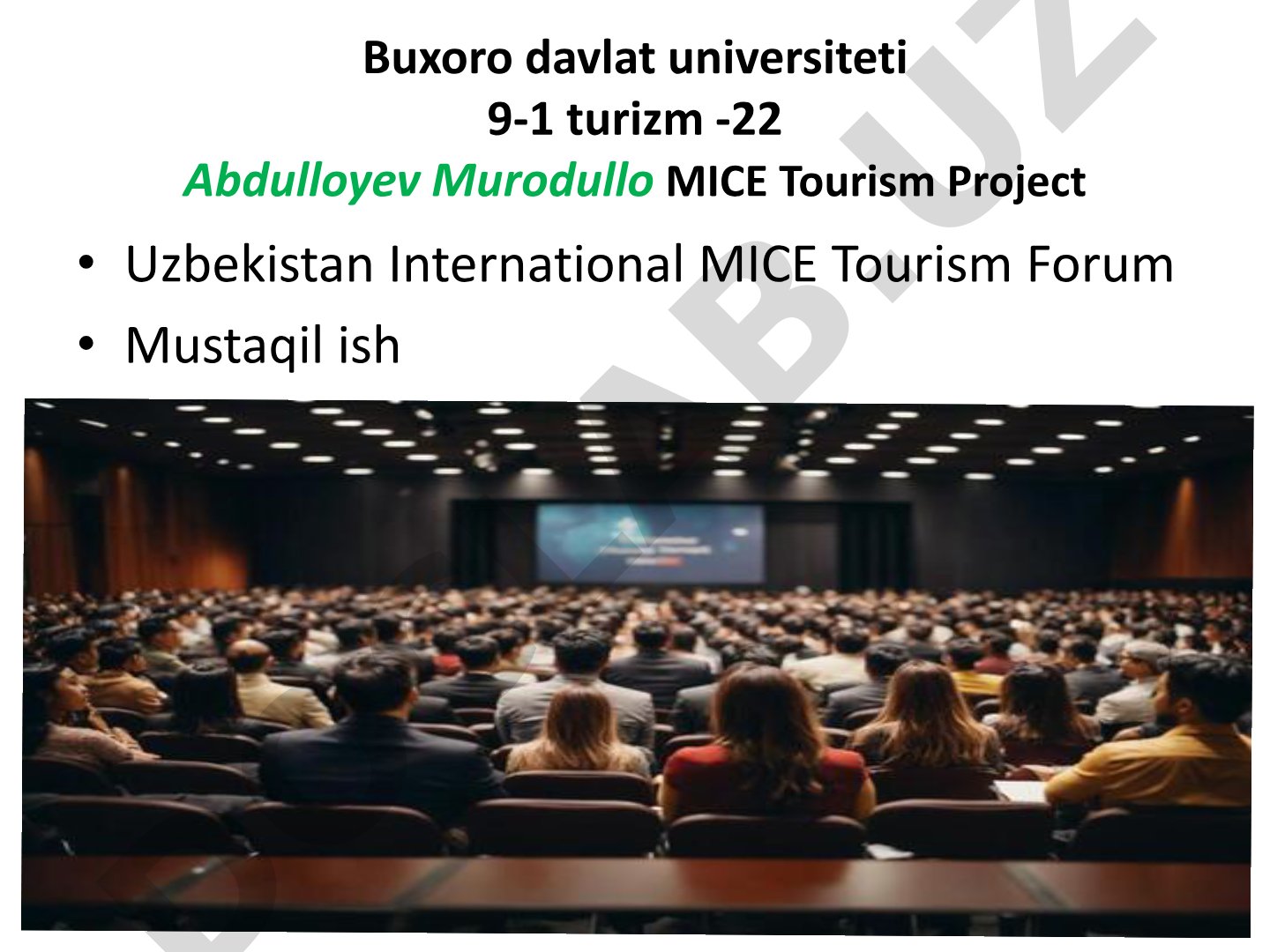 O'zbekiston xalqaro MICE turizm forumi
