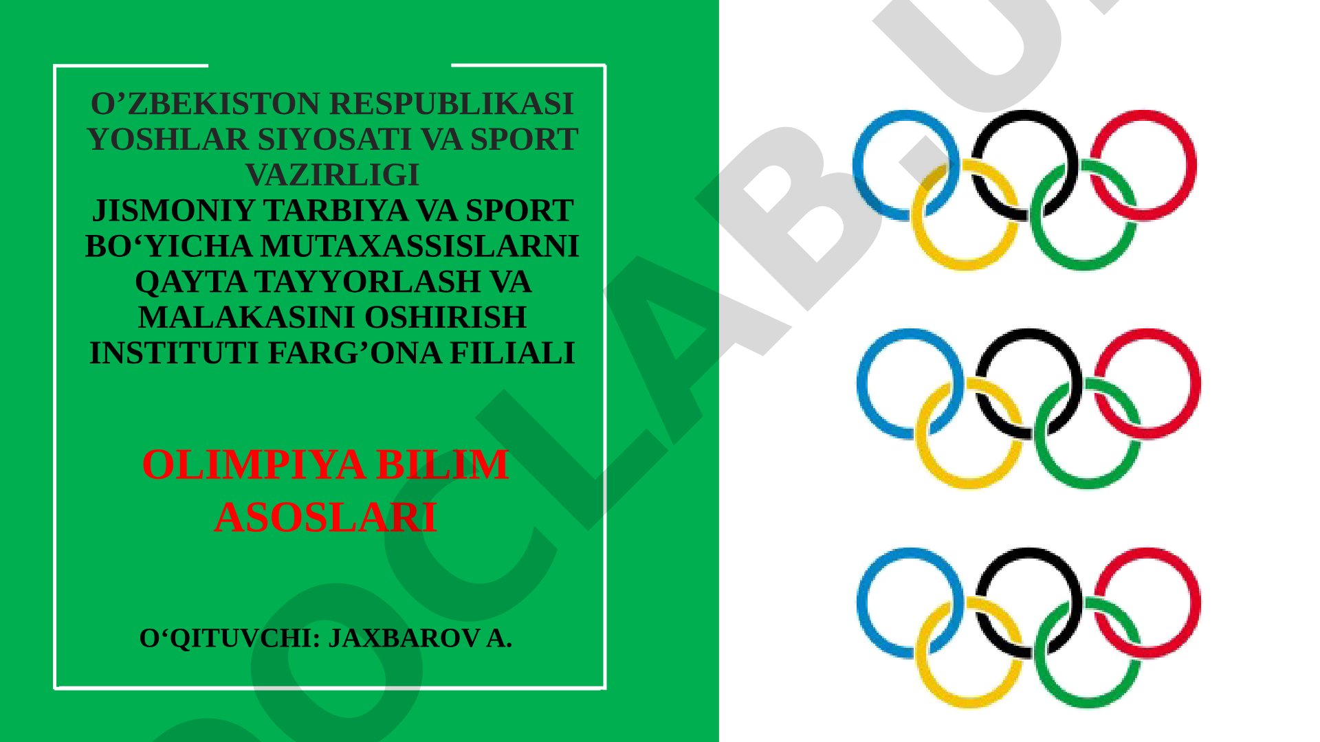 Qadimgi Olimpiya o‘yinlari tarixi