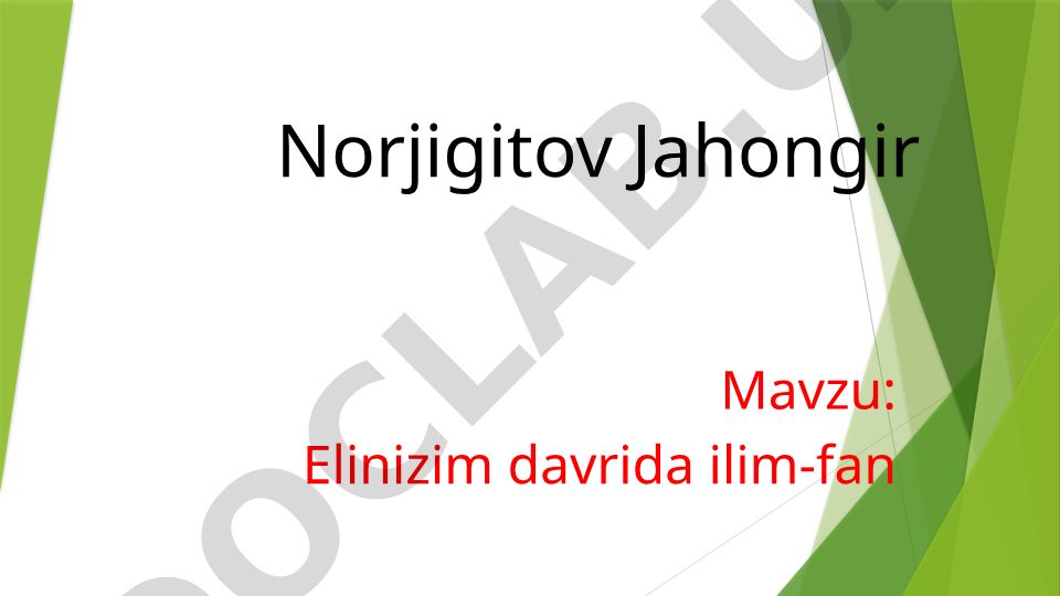 Ellinizm davrida ilim-fan