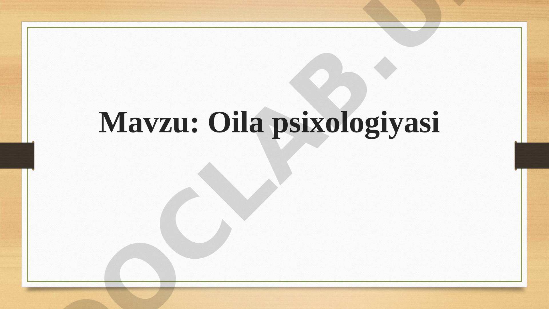 Oila psixologiyasi