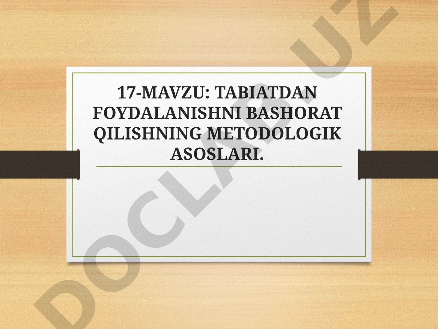 Tabiatdan foydalanishni bashorat qilishning metodologik asoslari