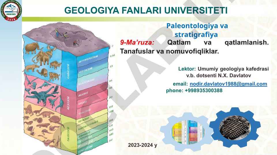 Qatlam va qatlamlanish. Tanafuslar va nomuvofiqliklar