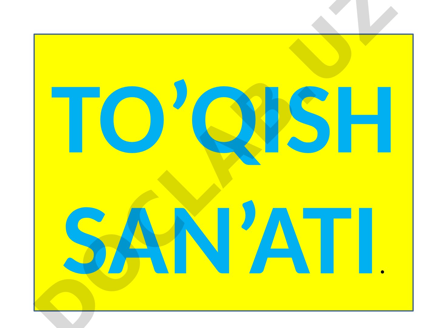 TO’QISH SAN’ATI
