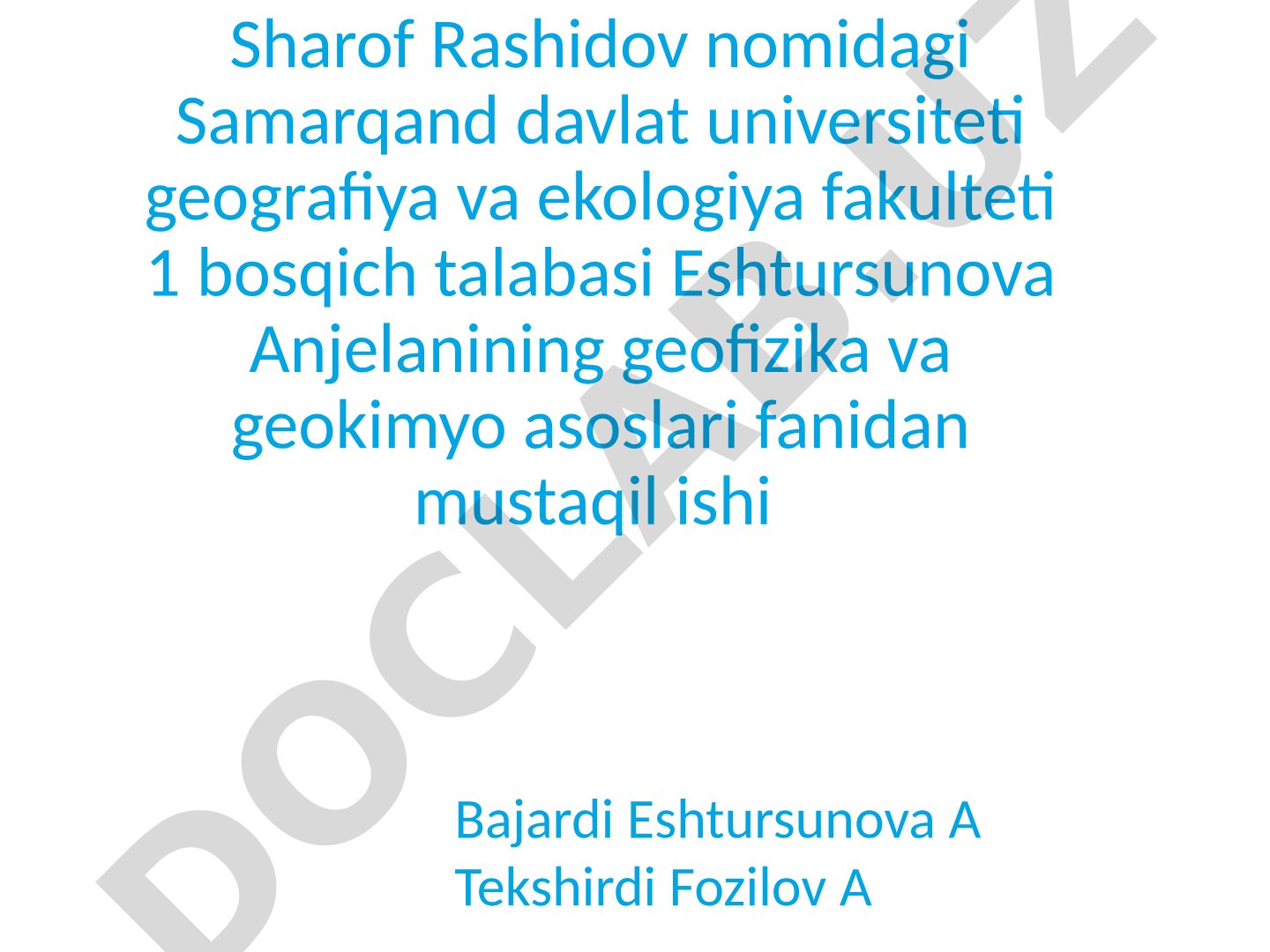 Metomorfik jarayonlar geokimyosi