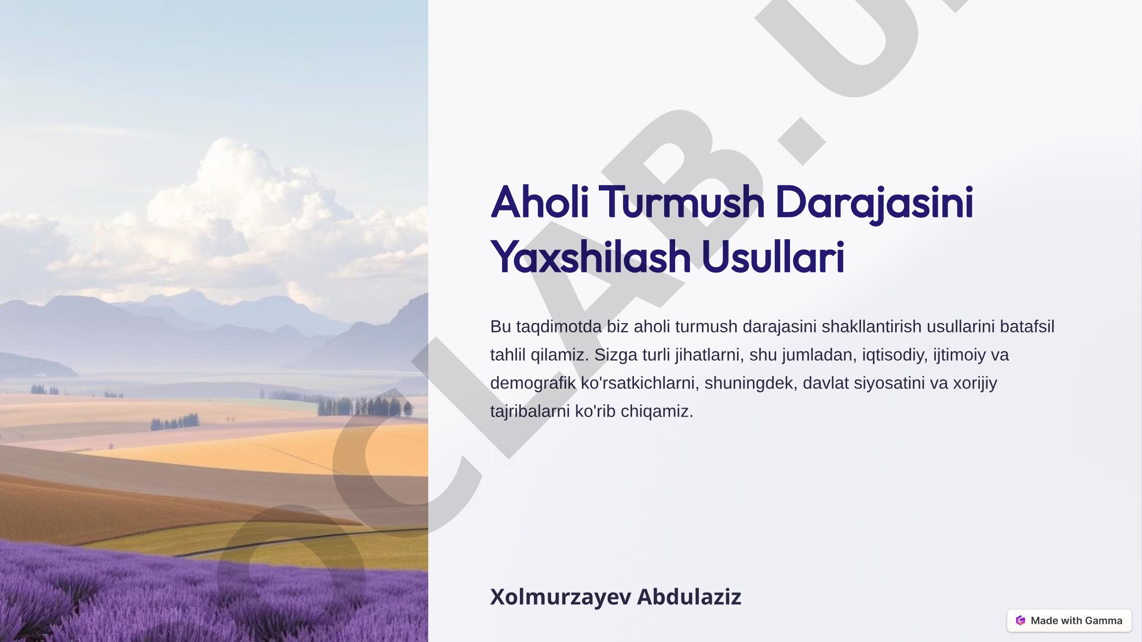 Aholi Turmush Darajasini Yaxshilash Usullari