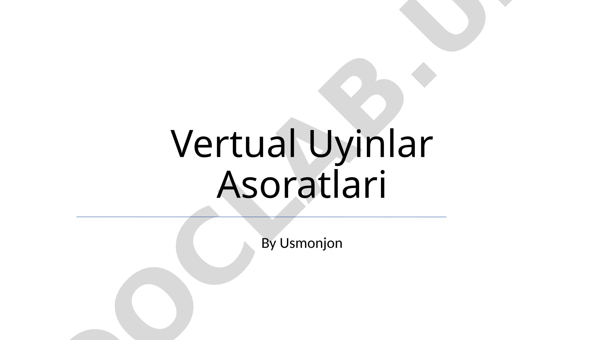 Virtual o'yinlar asoratlari