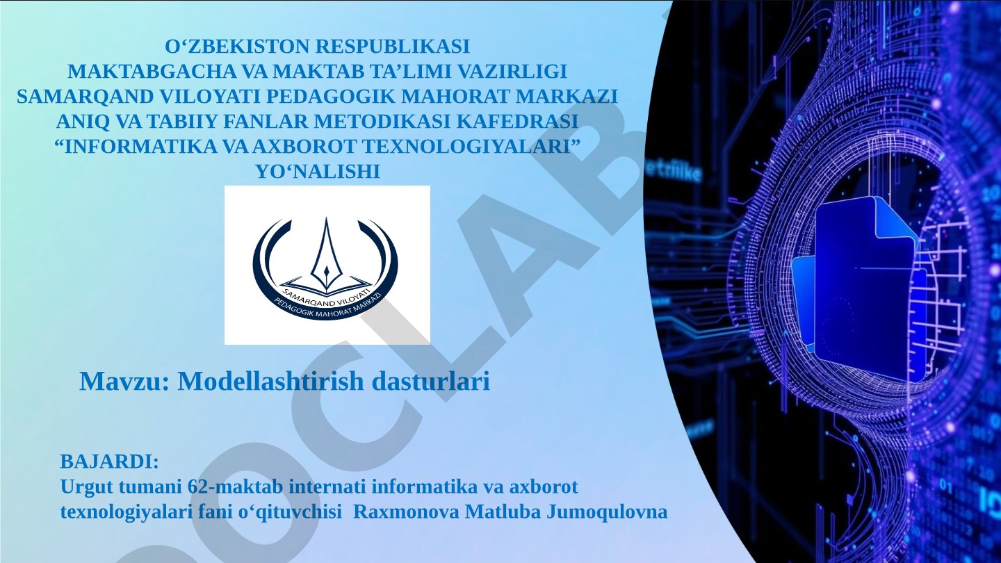 Modellashtirish dasturlari
