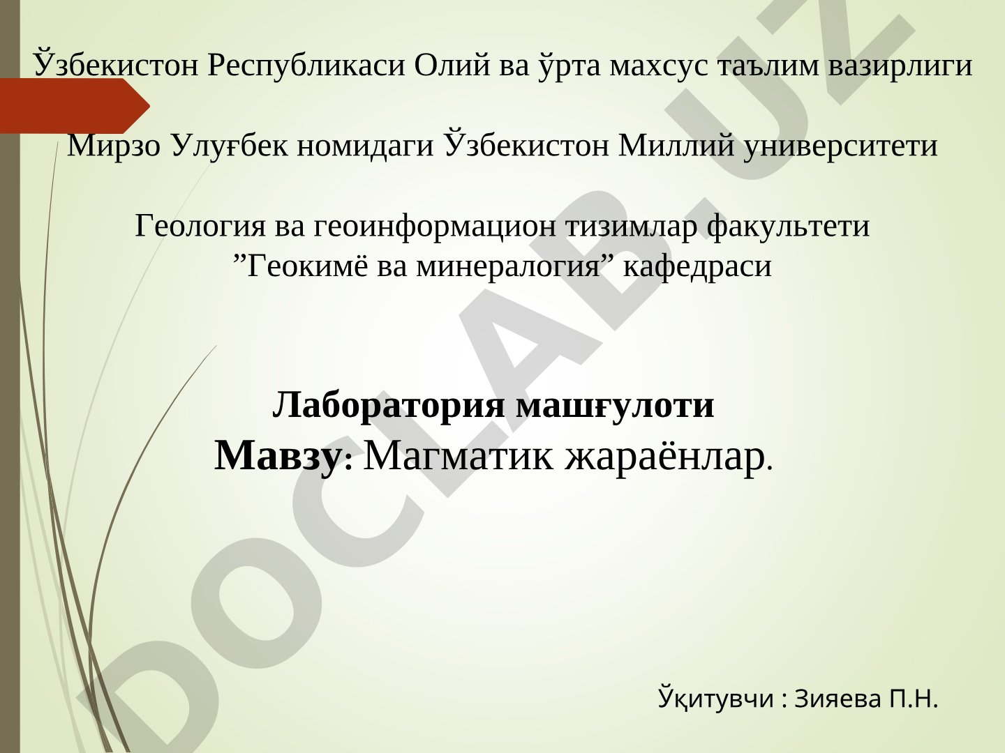 Магматик жараёнлар