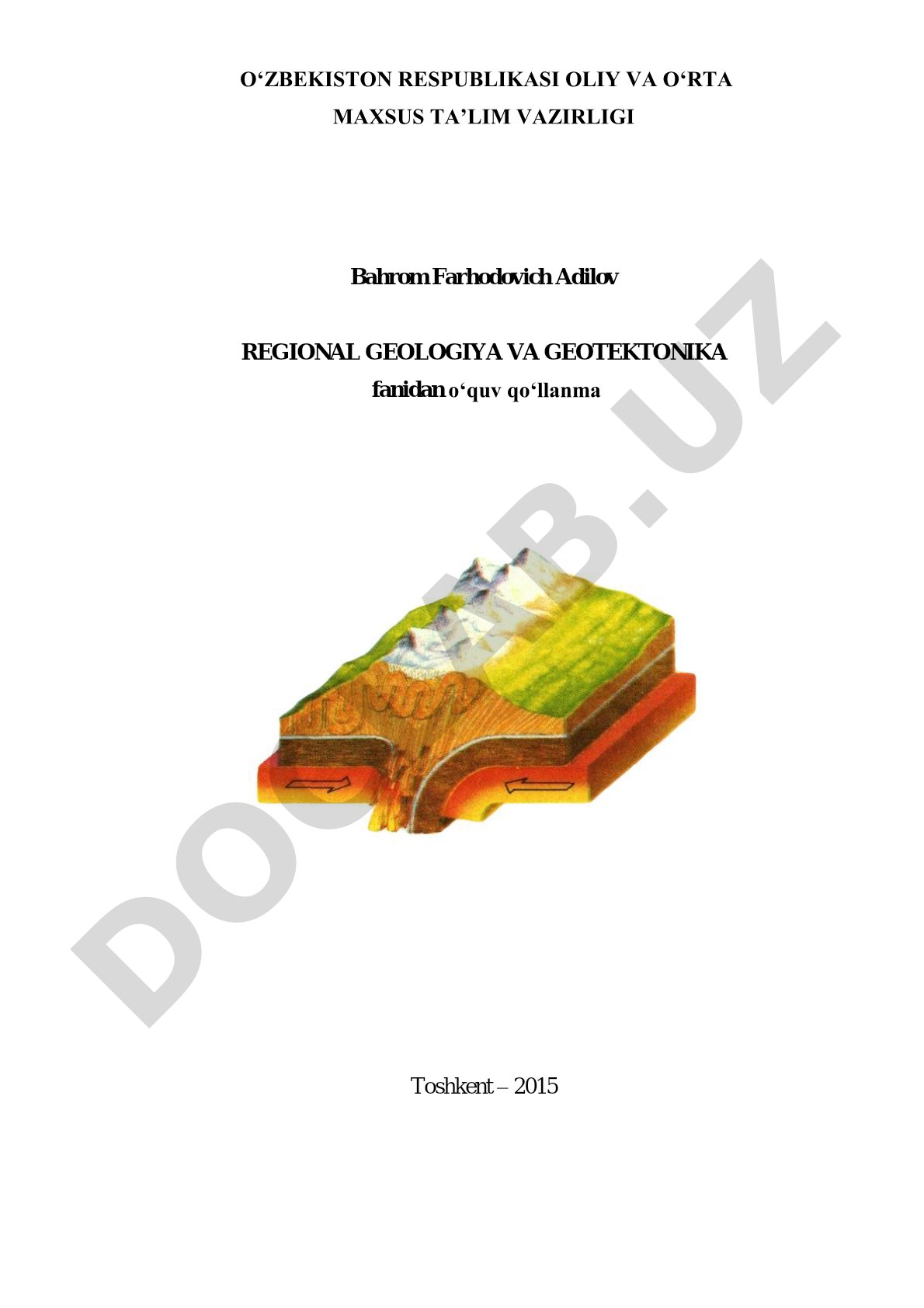 Regional geologiya va geotektonika