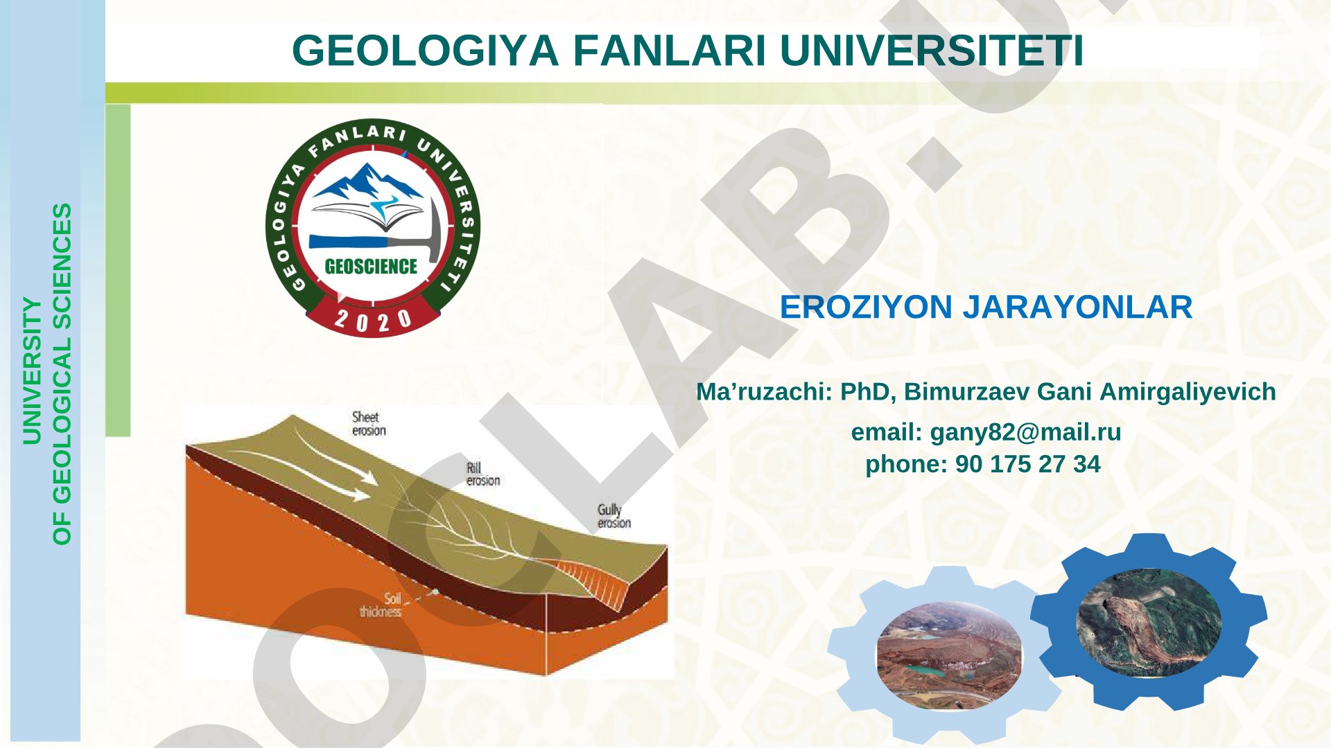Daryo qirg‘oqlari eroziyasi, vodiylar turlari va ularga qarshi kurashish haqida