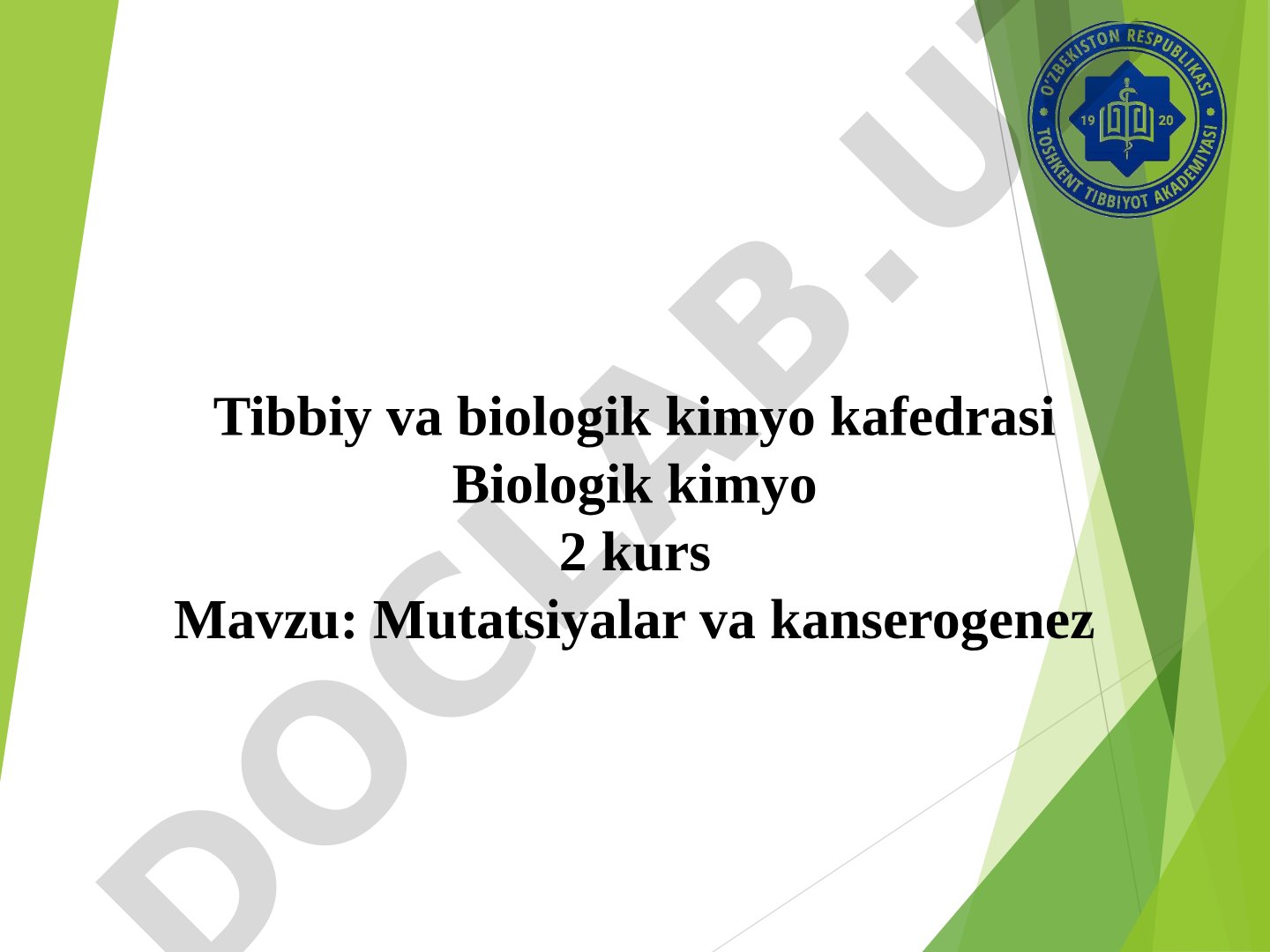 Mutatsiyalar va kanserogenez